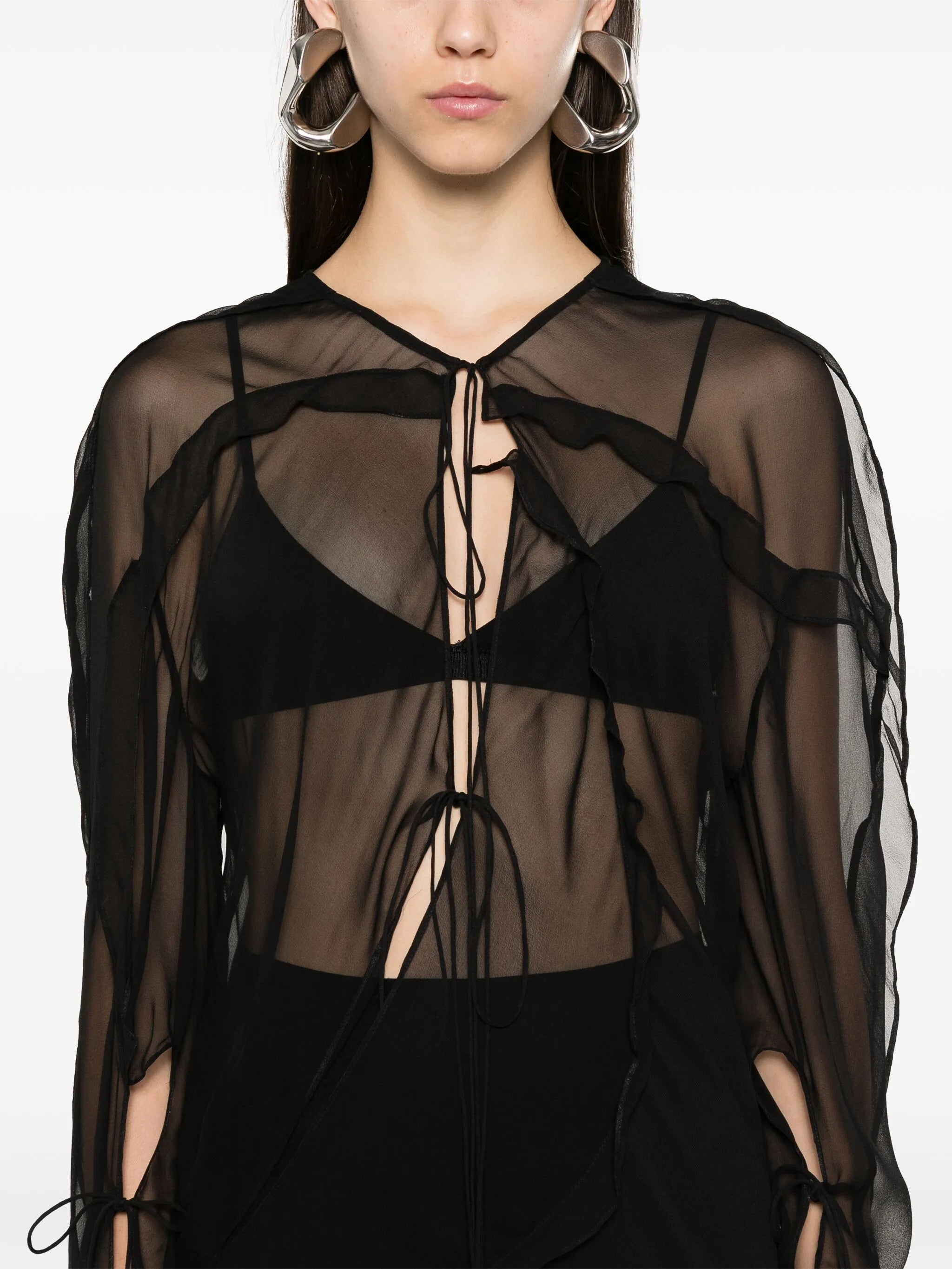 Bias Concave midi dress