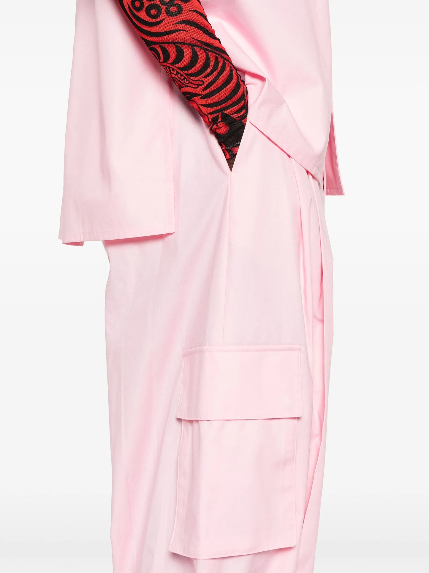 pleated cargo trousers