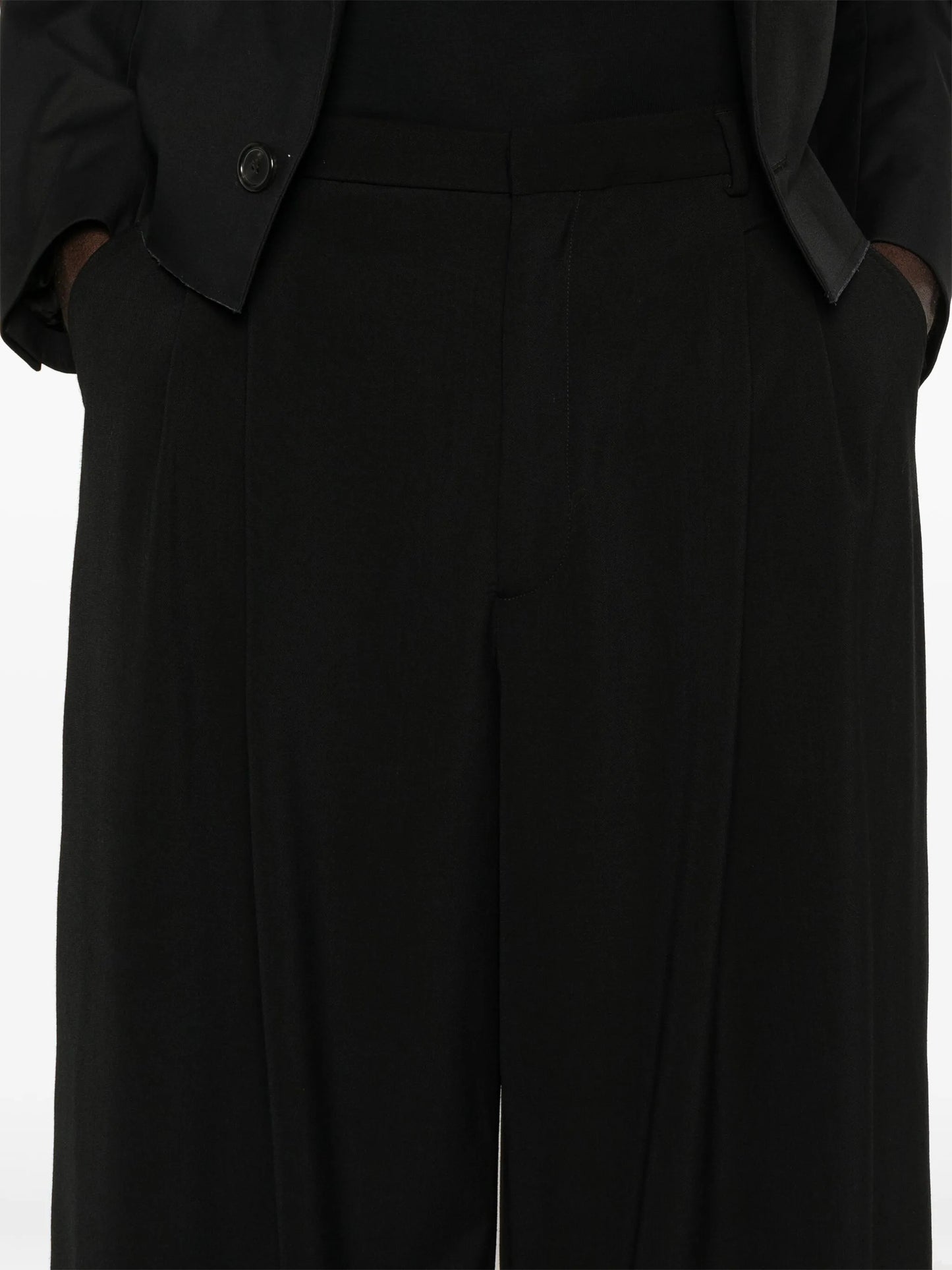 pleated wide-leg trousers