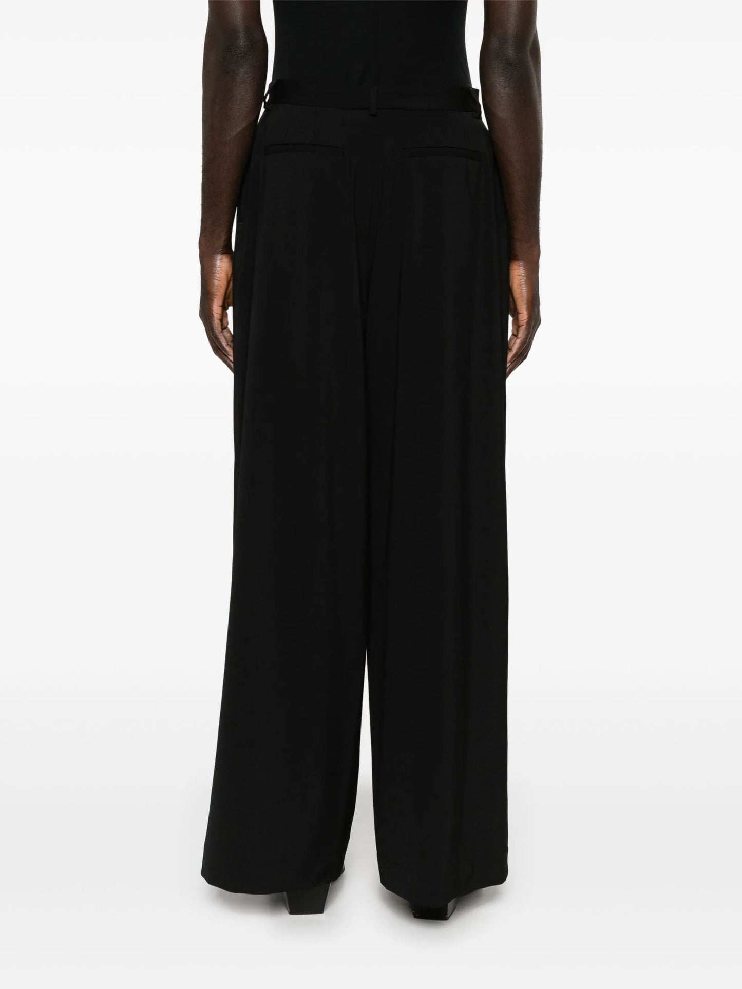 pleated wide-leg trousers
