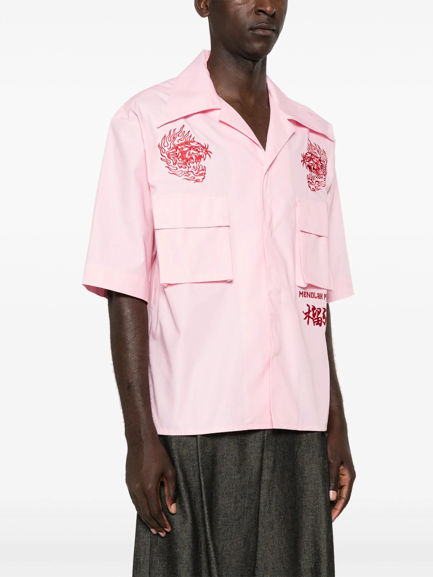 Hustler embroidered shirt