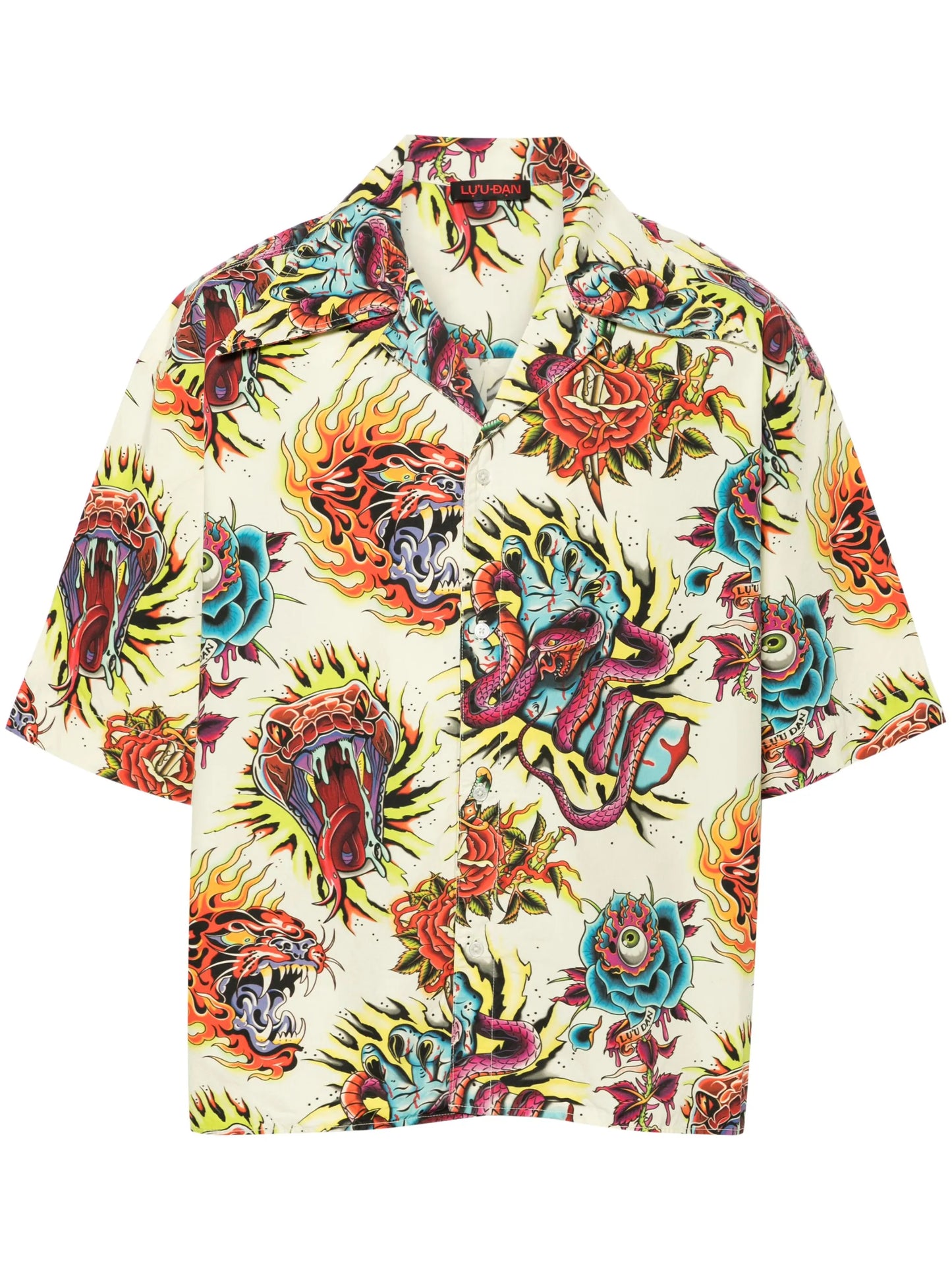 tattoo-print shirt