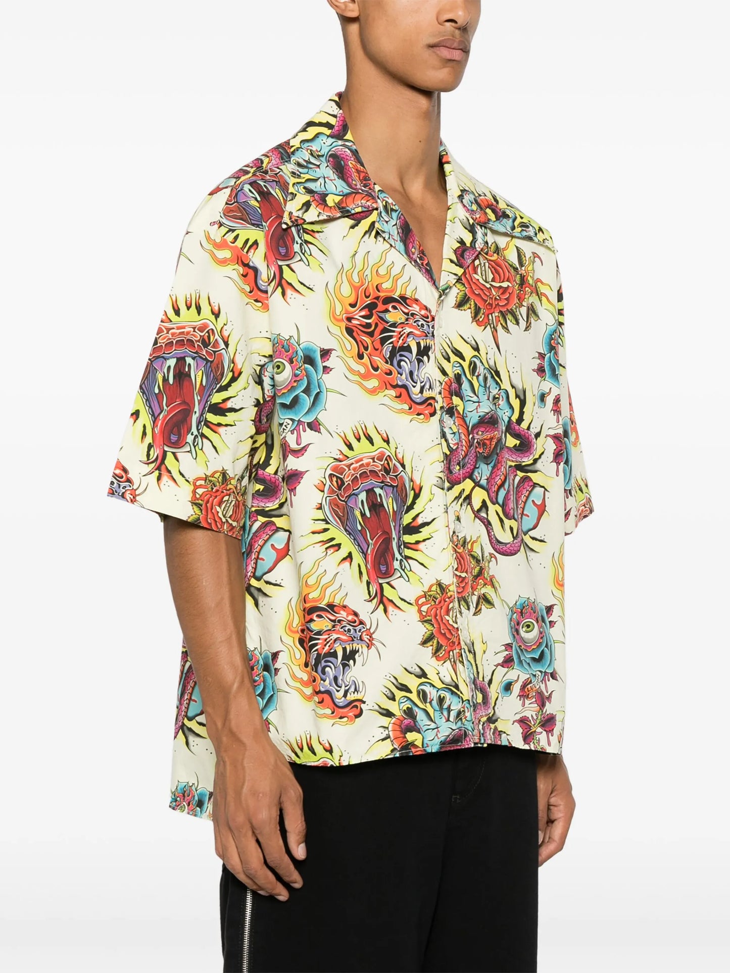 tattoo-print shirt