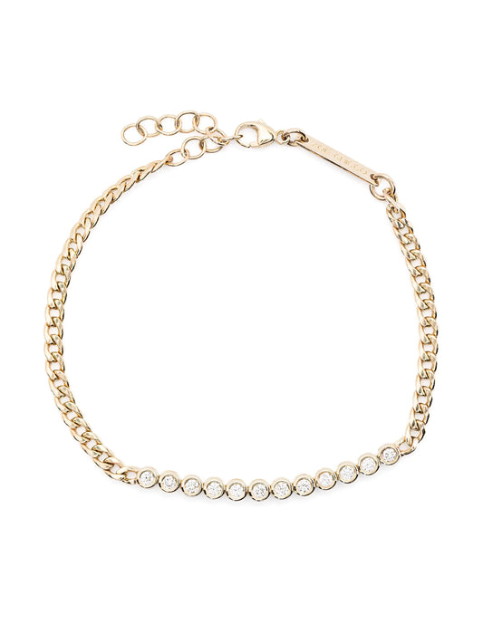 14kt yellow gold tennis chain bracelet