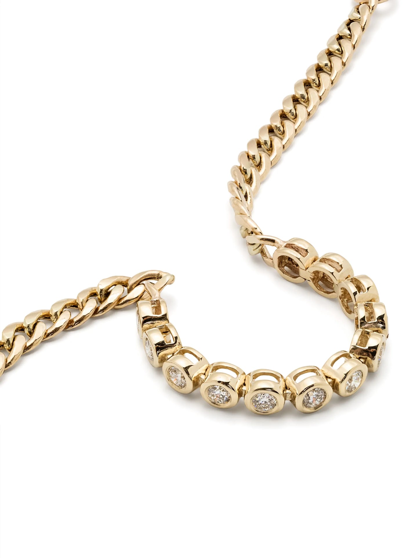 14kt yellow gold tennis chain bracelet
