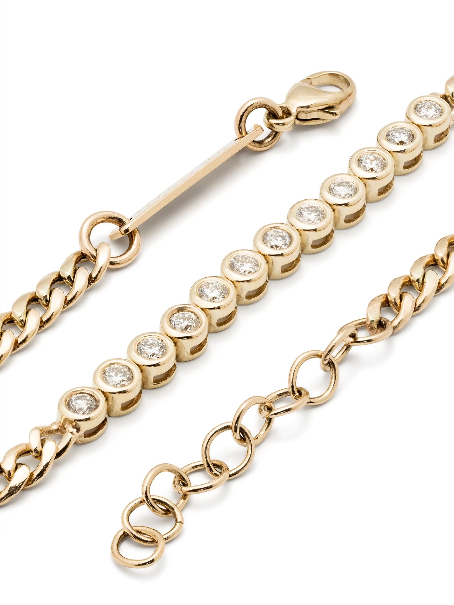 14kt yellow gold tennis chain bracelet