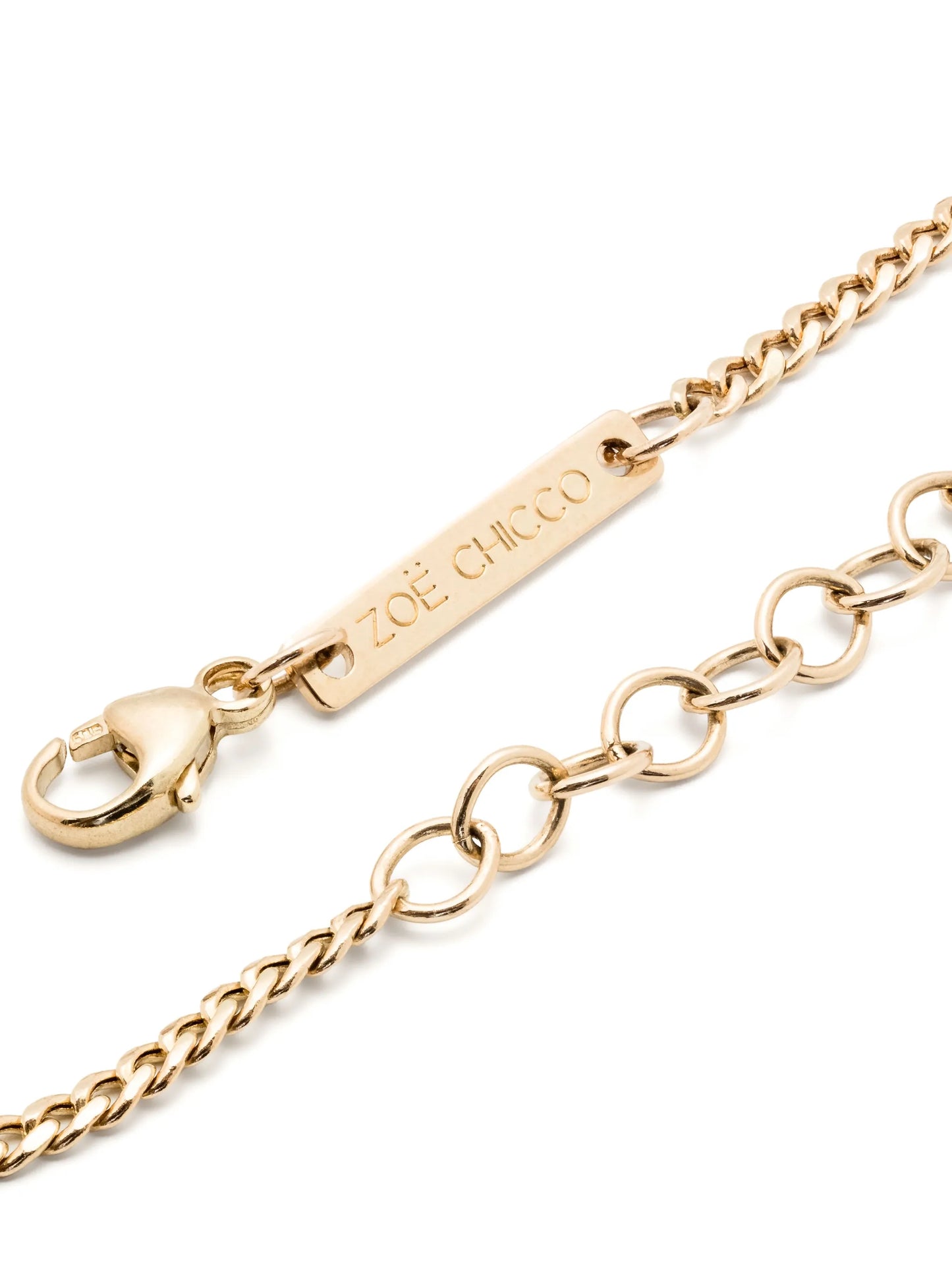 14kt yellow gold diamond chain bracelet
