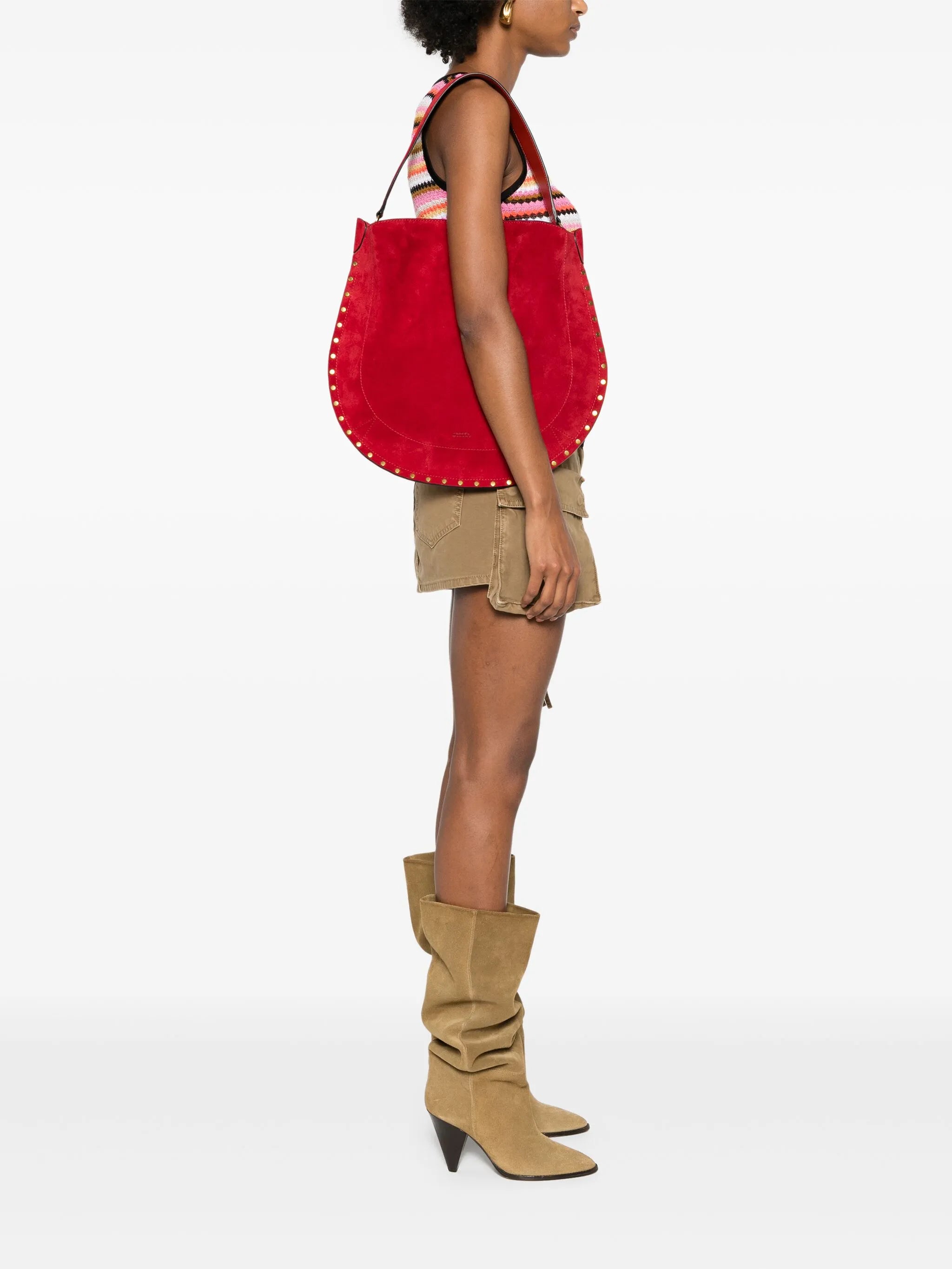 Oskan suede shoulder bag