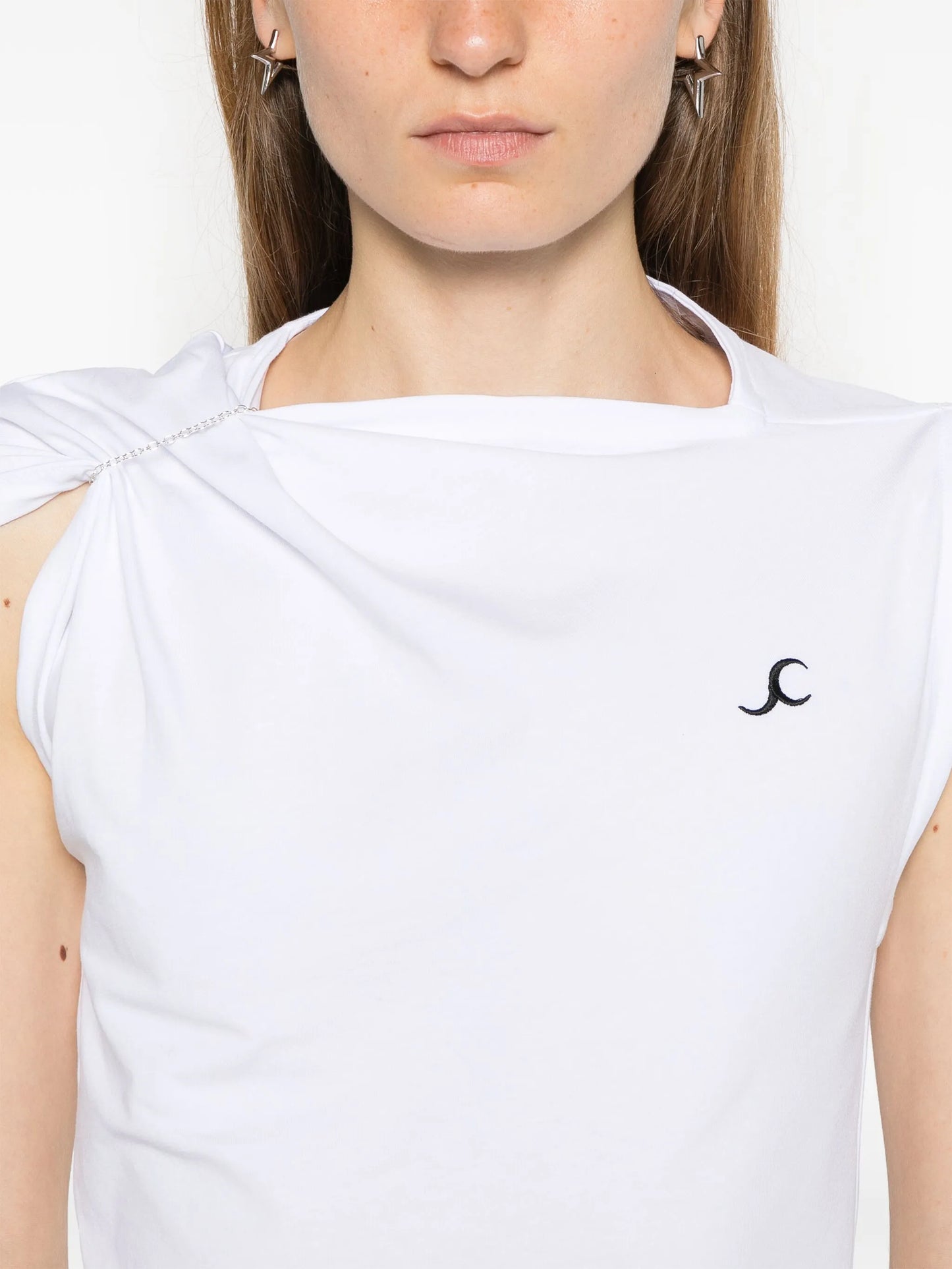 logo-embroidered top