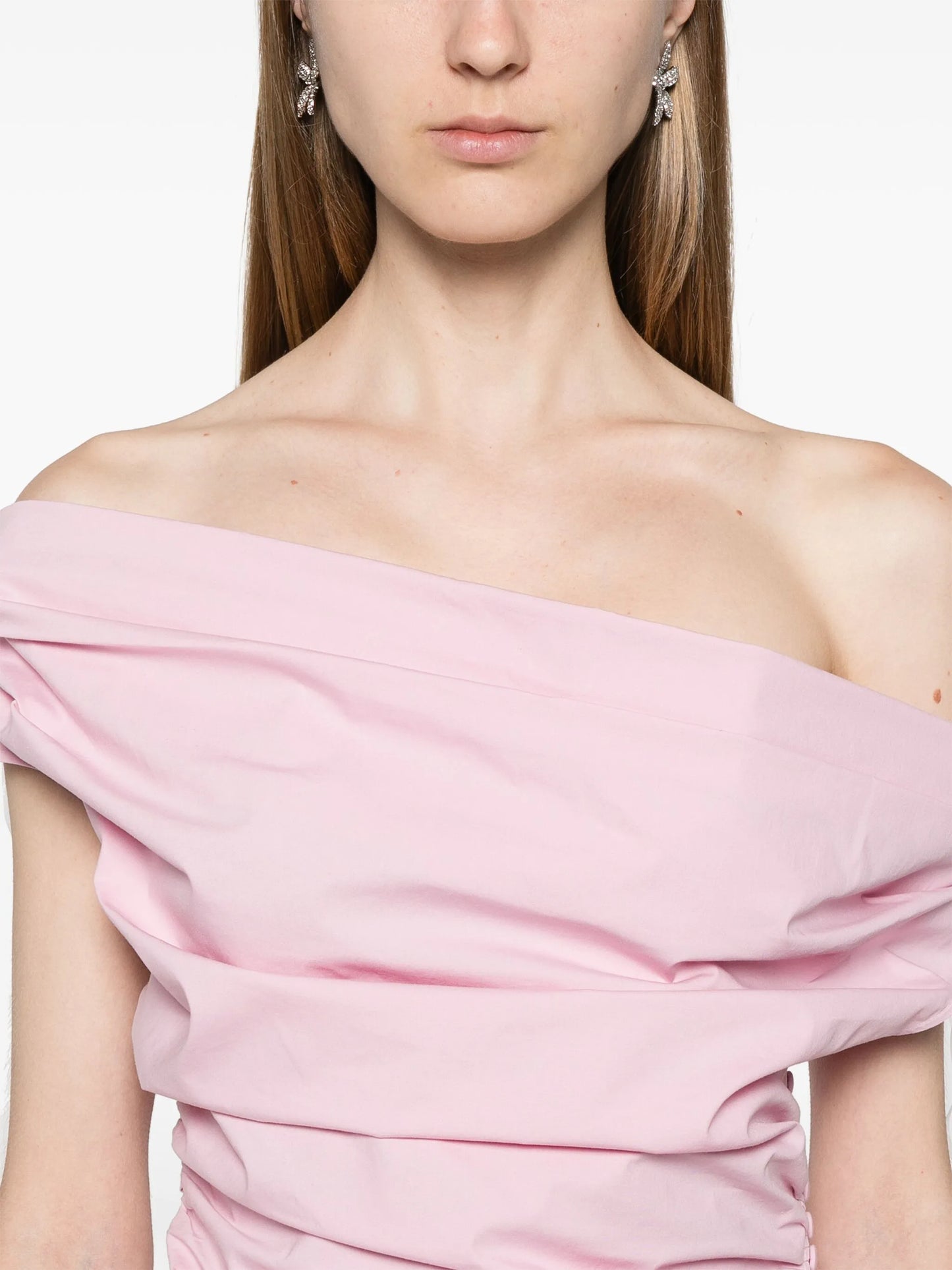 draped off-shoulder top