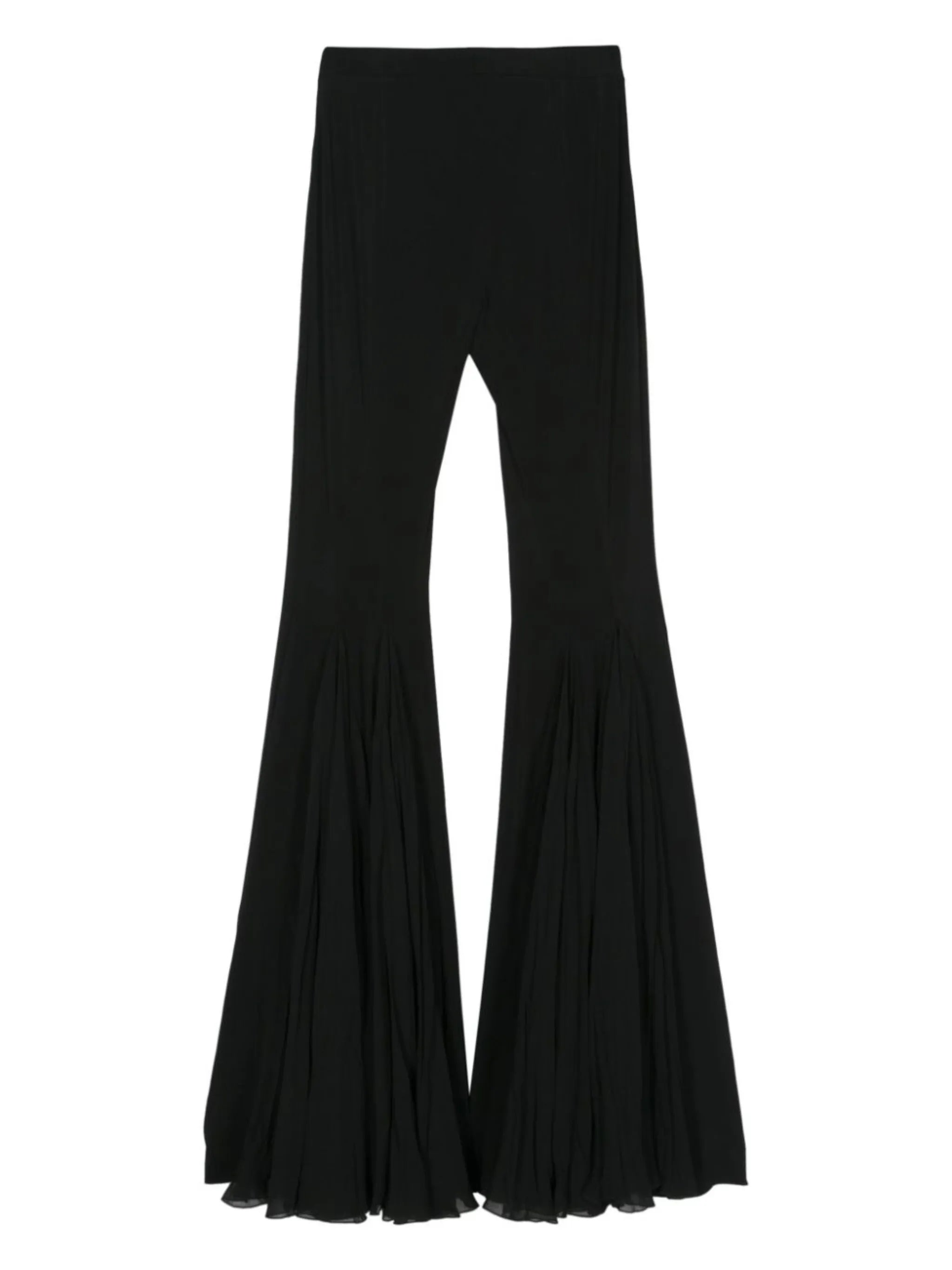 jersey flared trousers