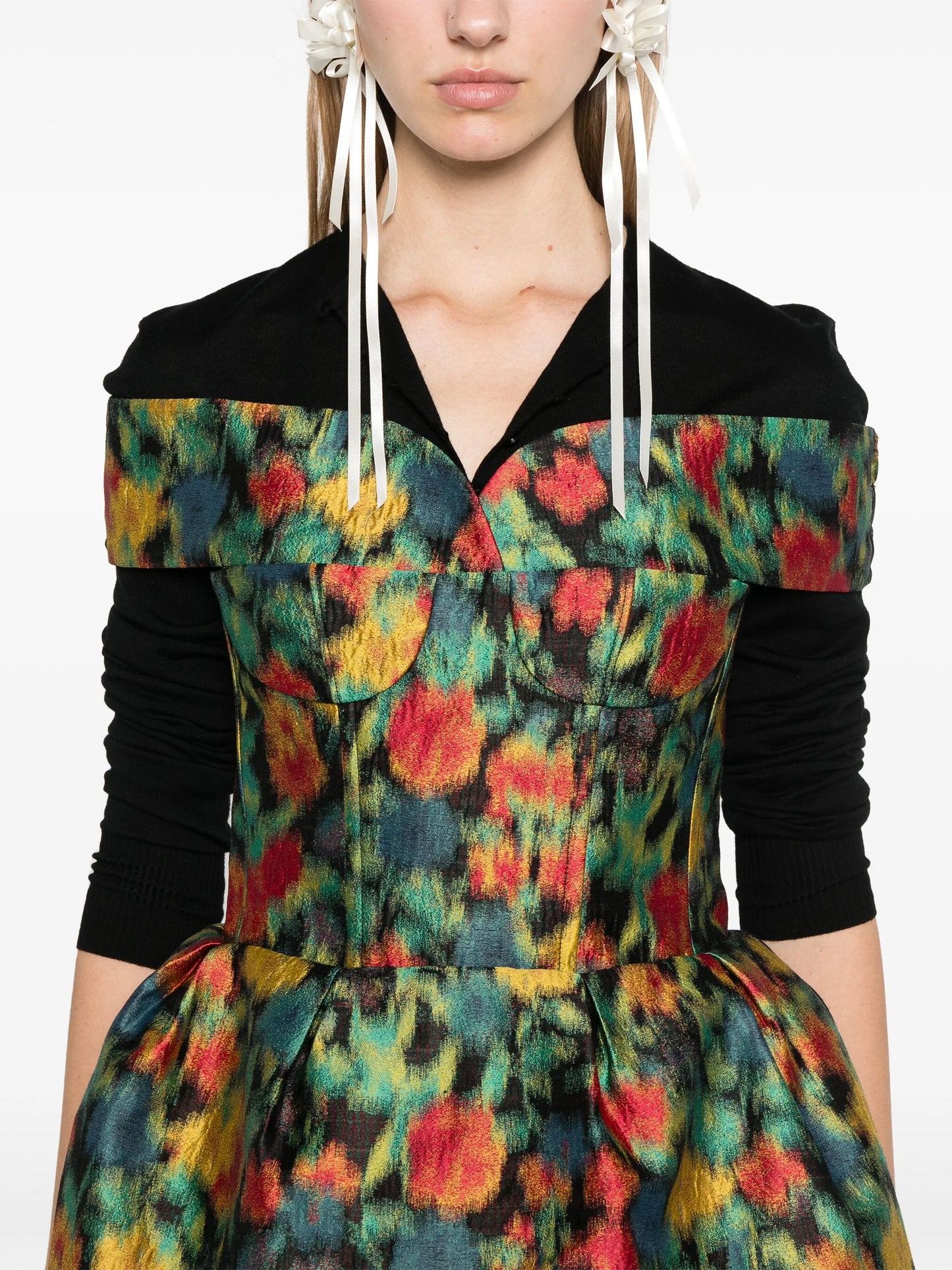 abstract-print mini dress