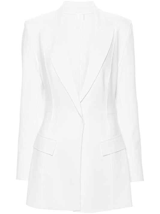 exposed-seams single-breasted blazer