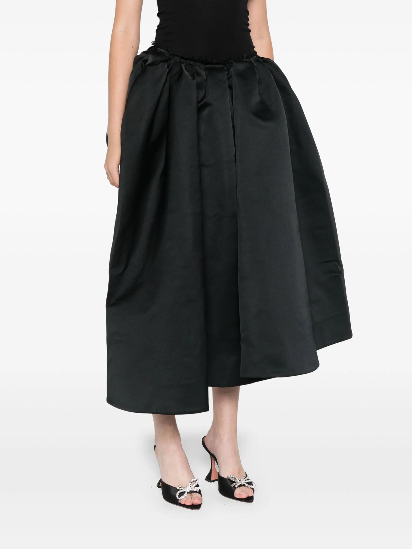 irregular midi skirt