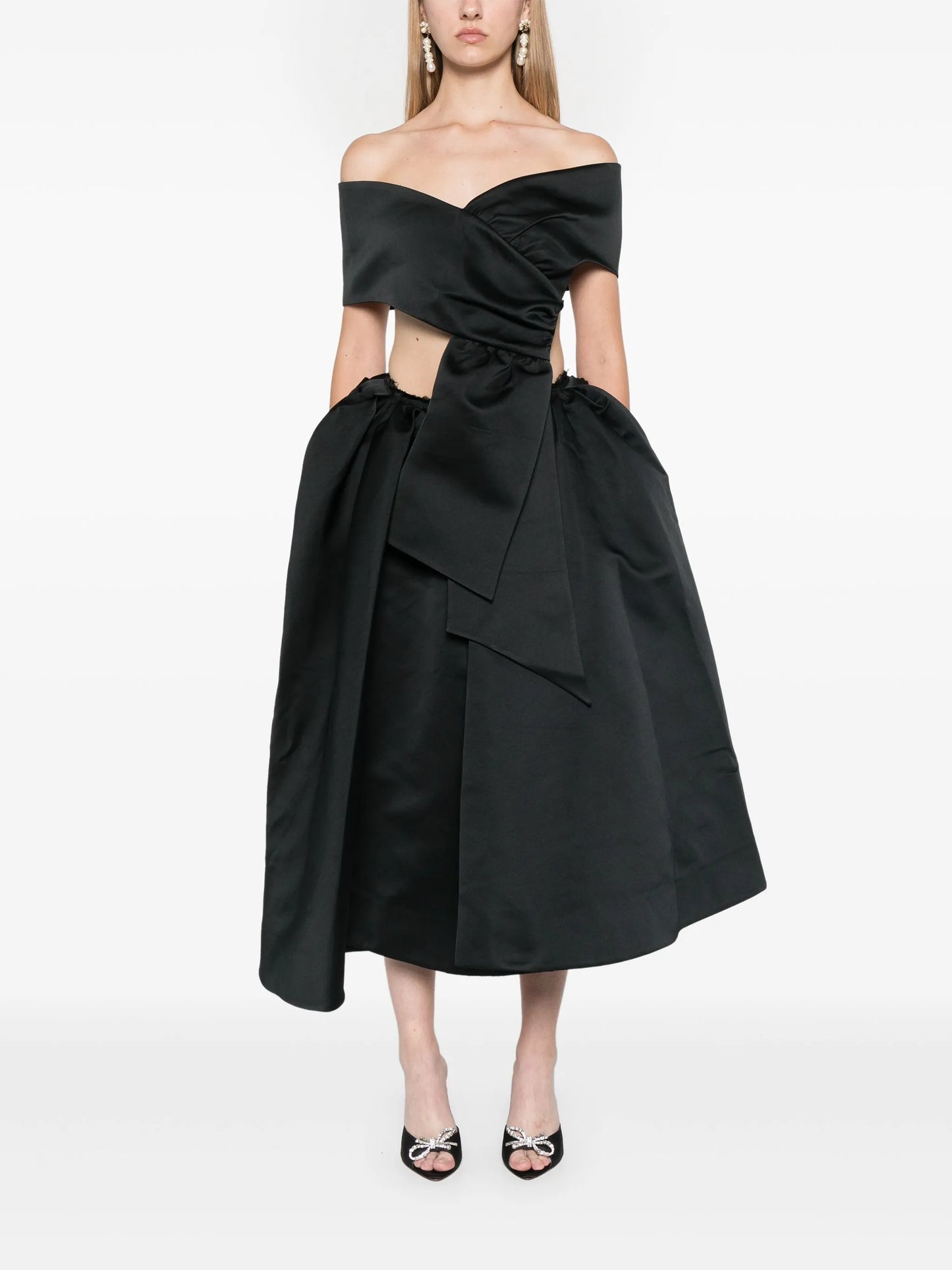 irregular midi skirt