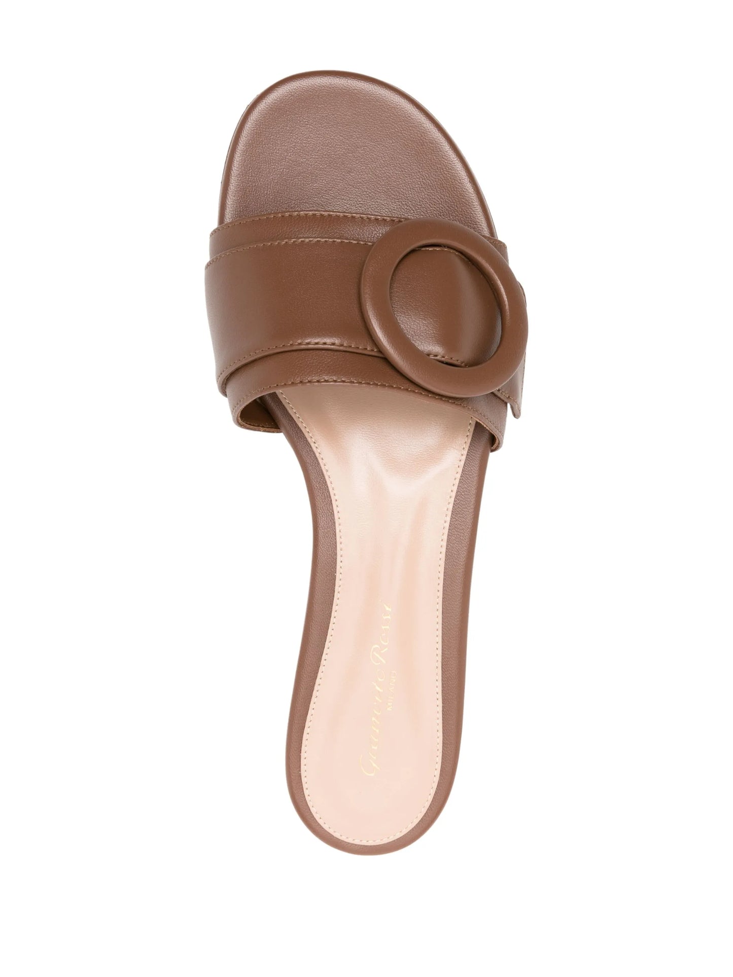 buckle-detail leather slides