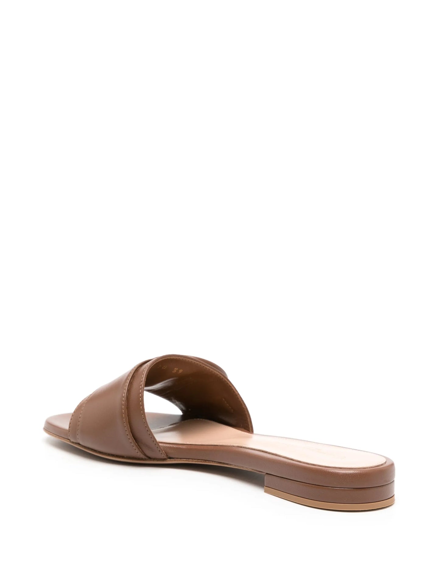 buckle-detail leather slides