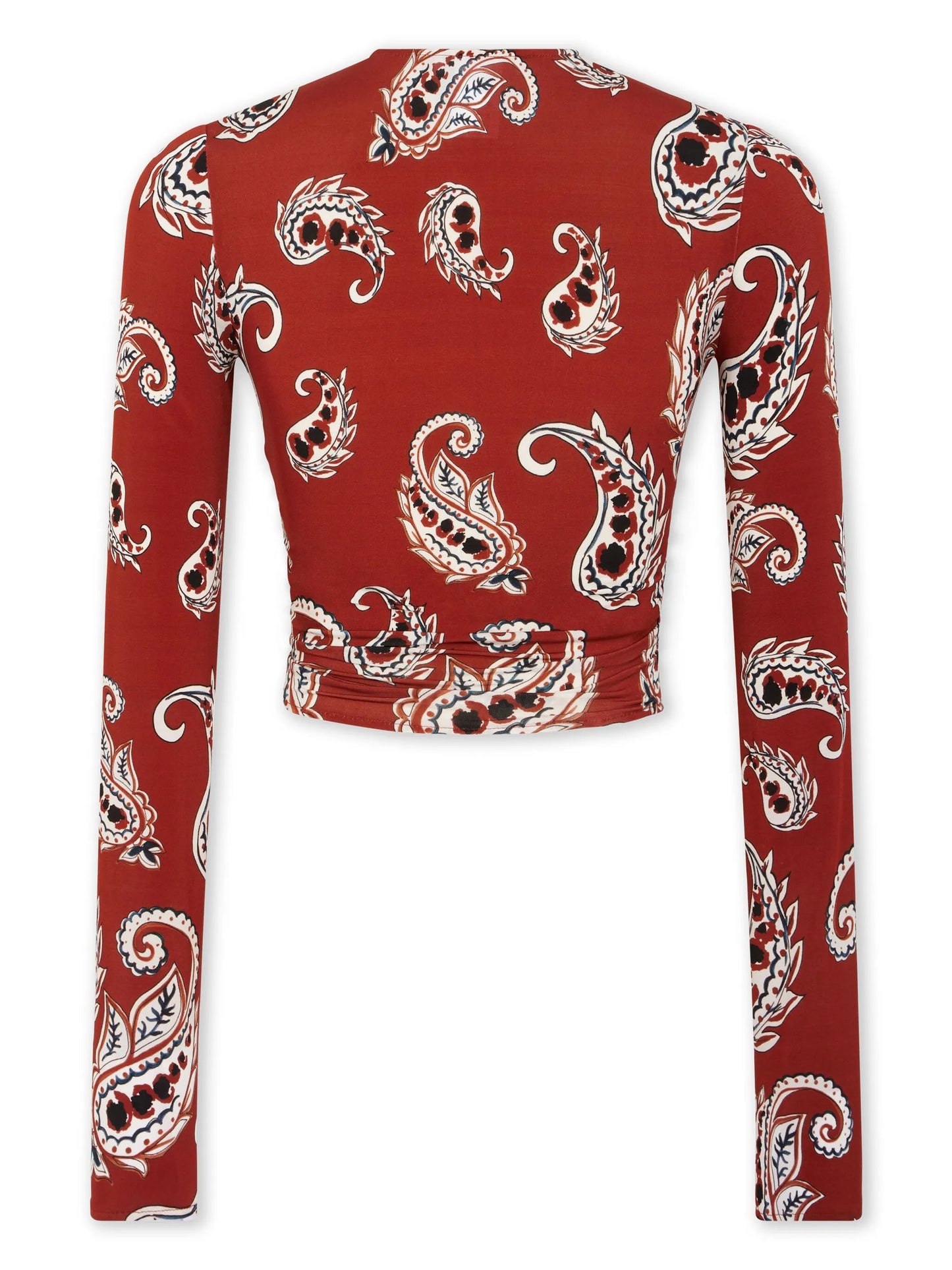 paisley-print cropped top
