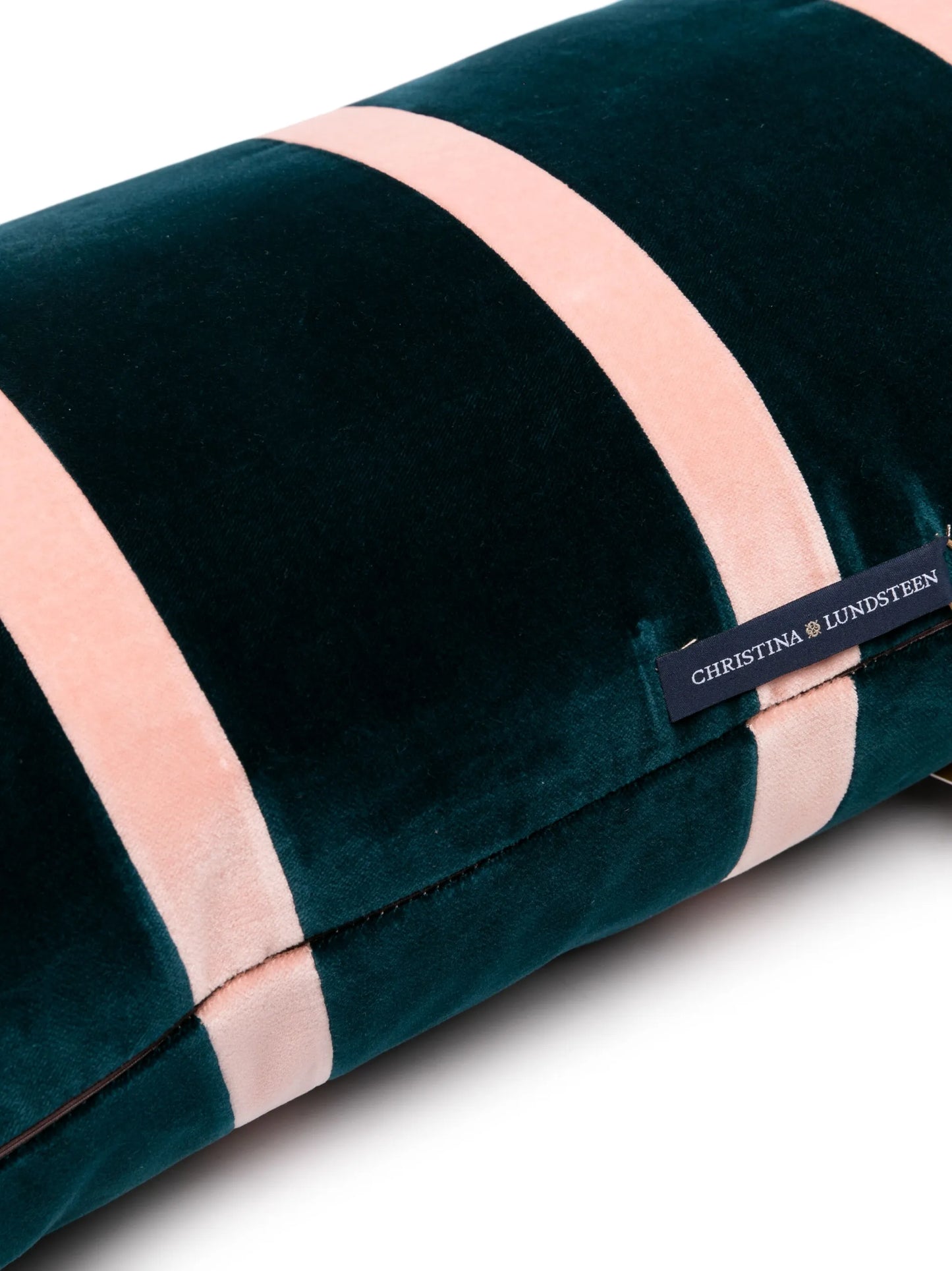 Pippa striped velvet cushion (40 x 80cm)