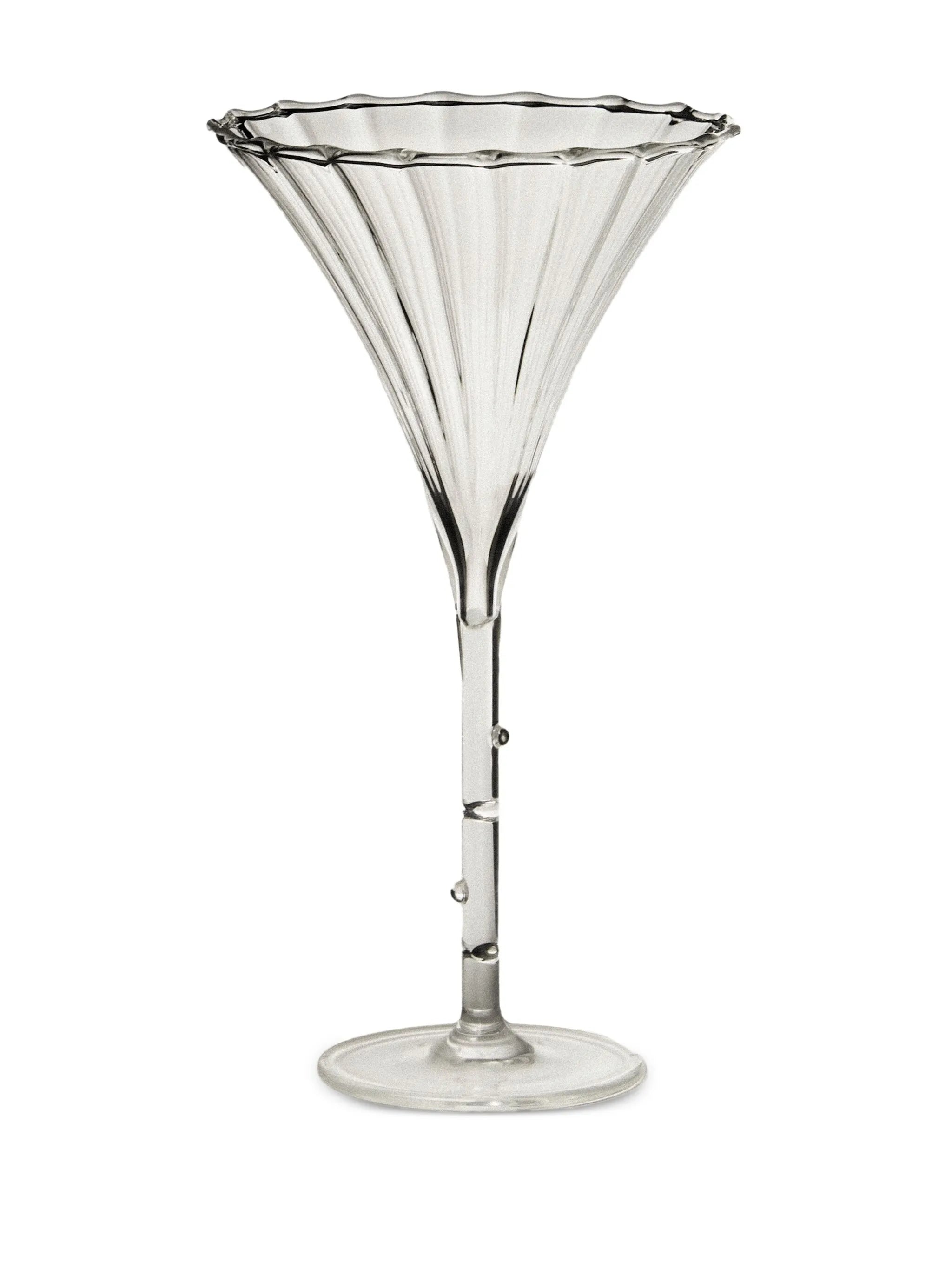 Trumpet transparent aperitif glasses (set of four)