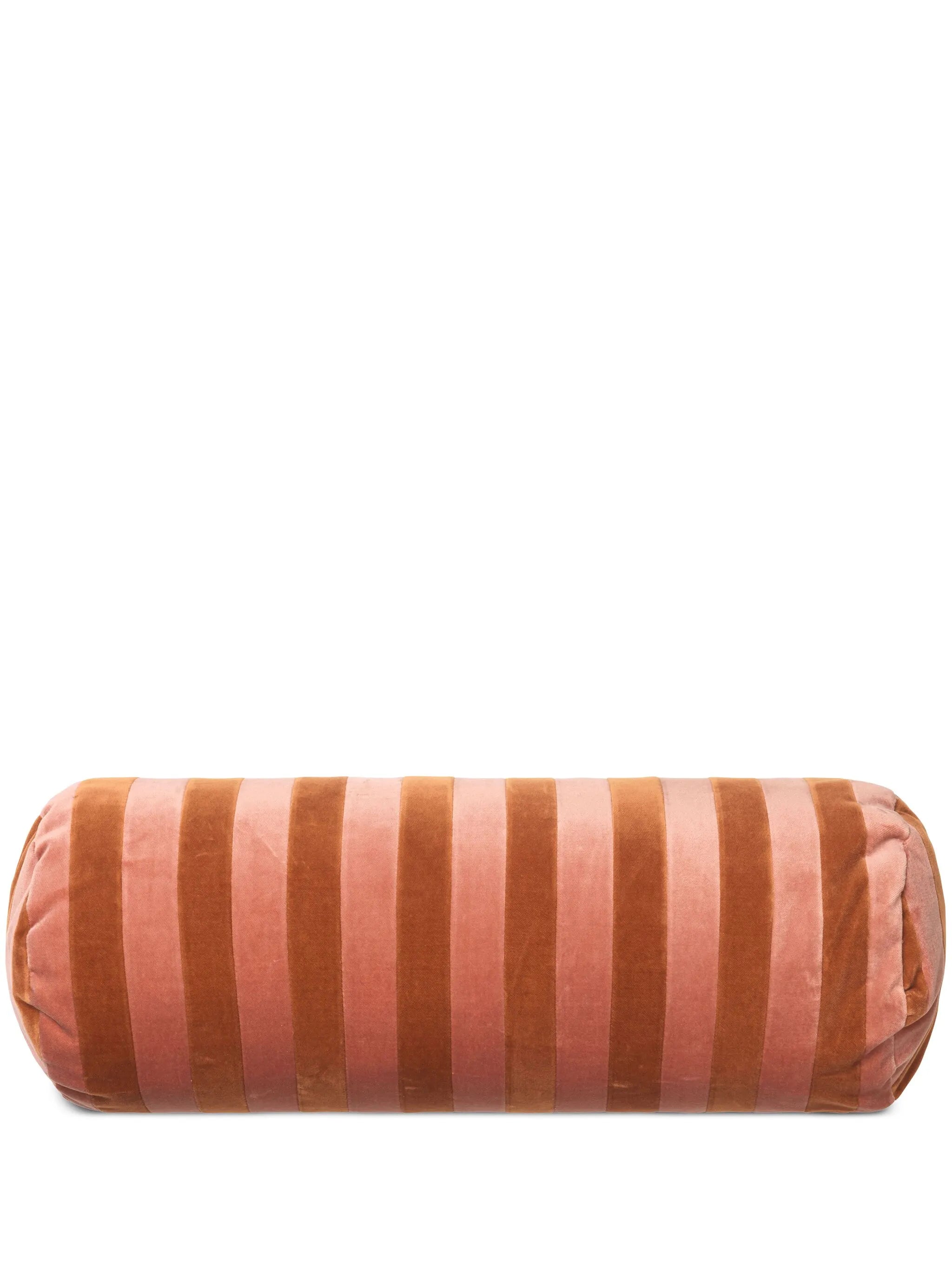 Bolster Stripe velvet cushion (20cm x 60cm)