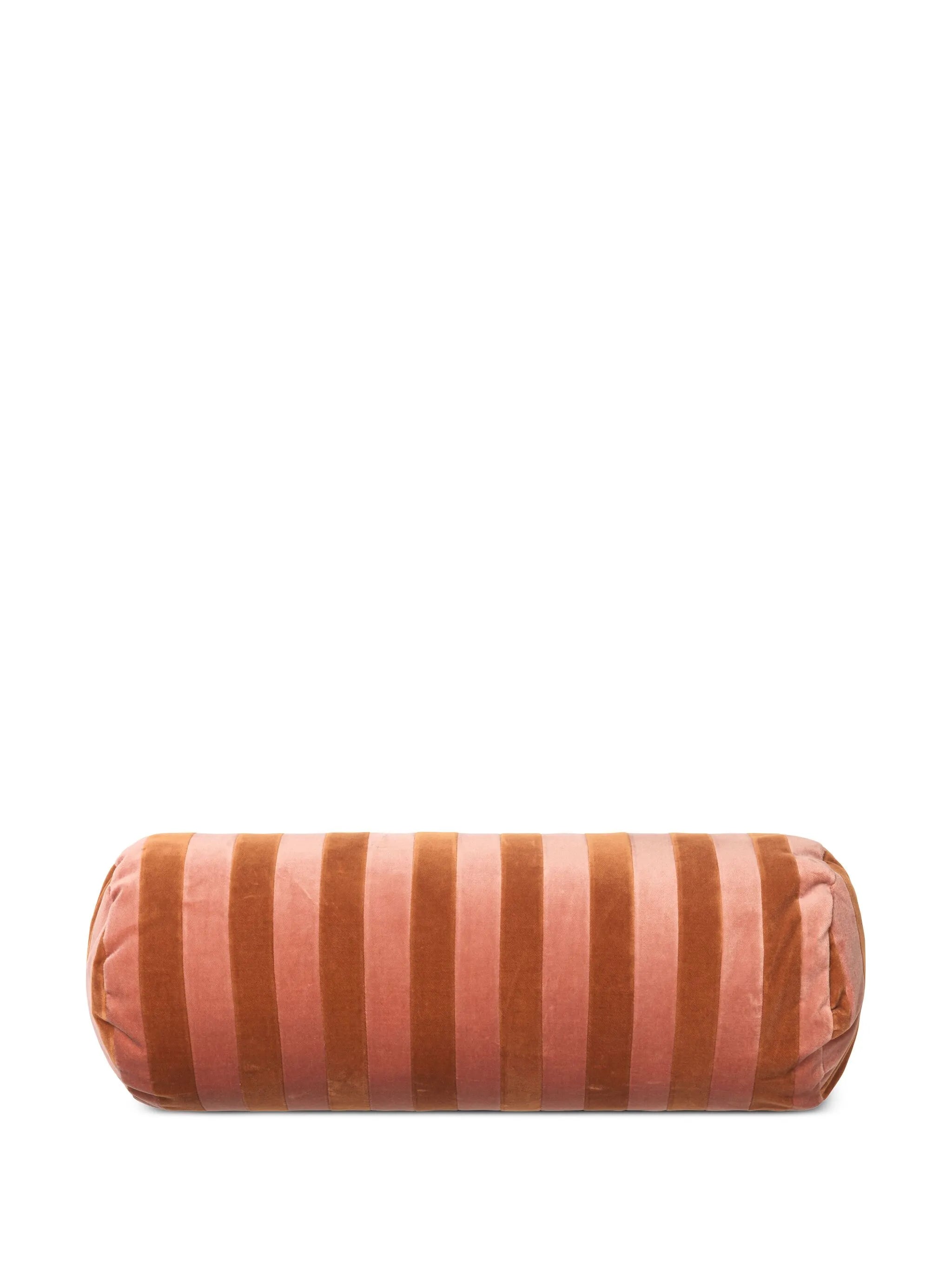 Bolster Stripe velvet cushion (20cm x 60cm)