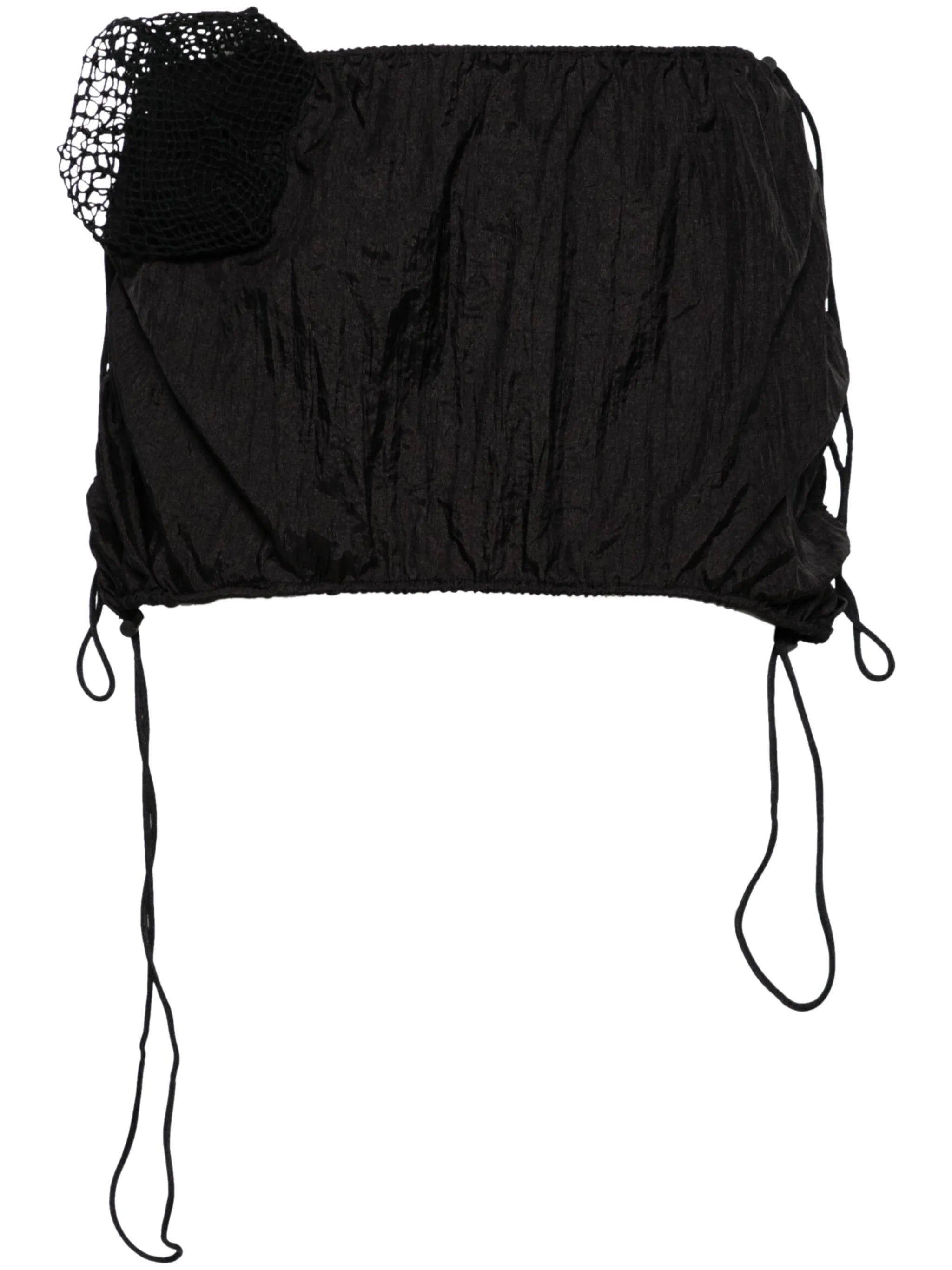 Chute drawstring miniskirt