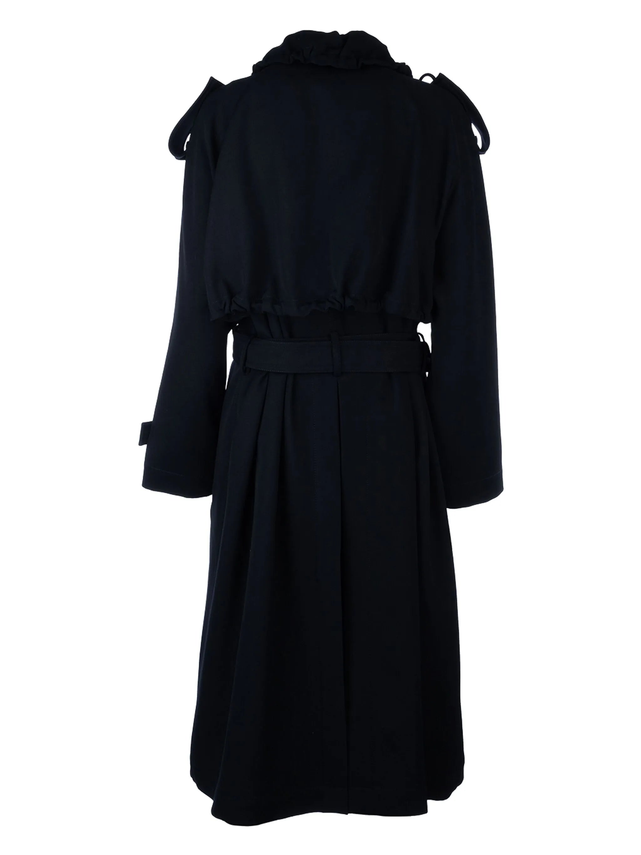 belted wool trench coat