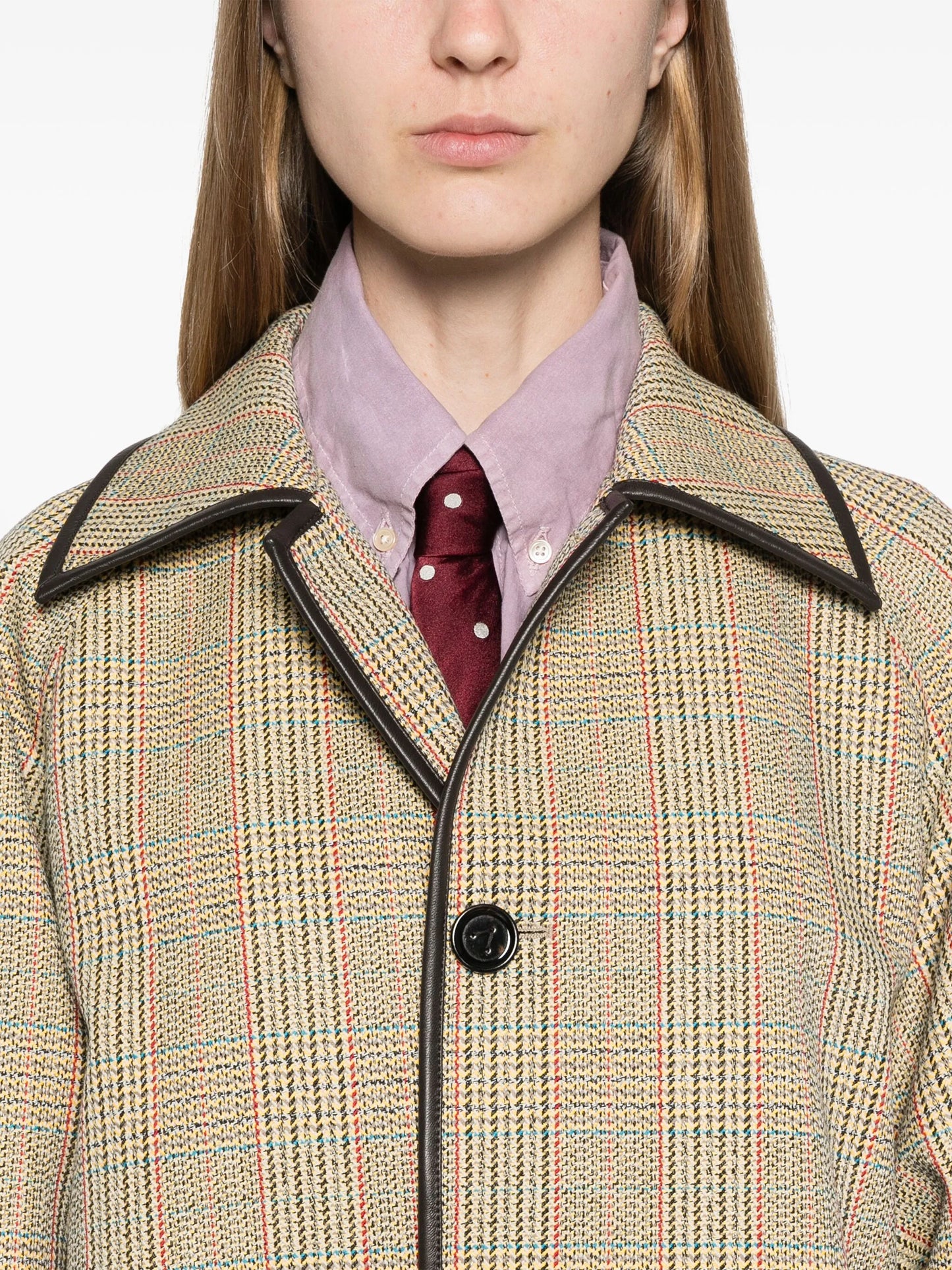 Prince of Wales check patterned coat