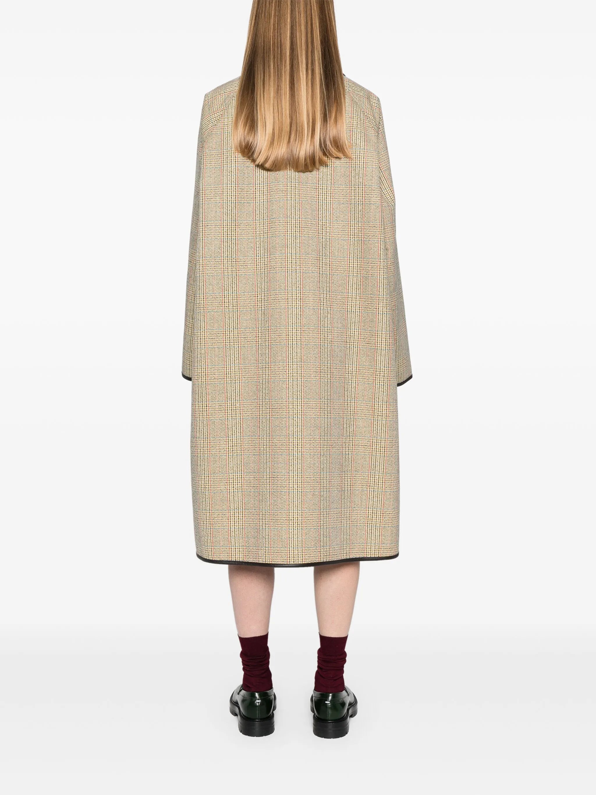 Prince of Wales check patterned coat