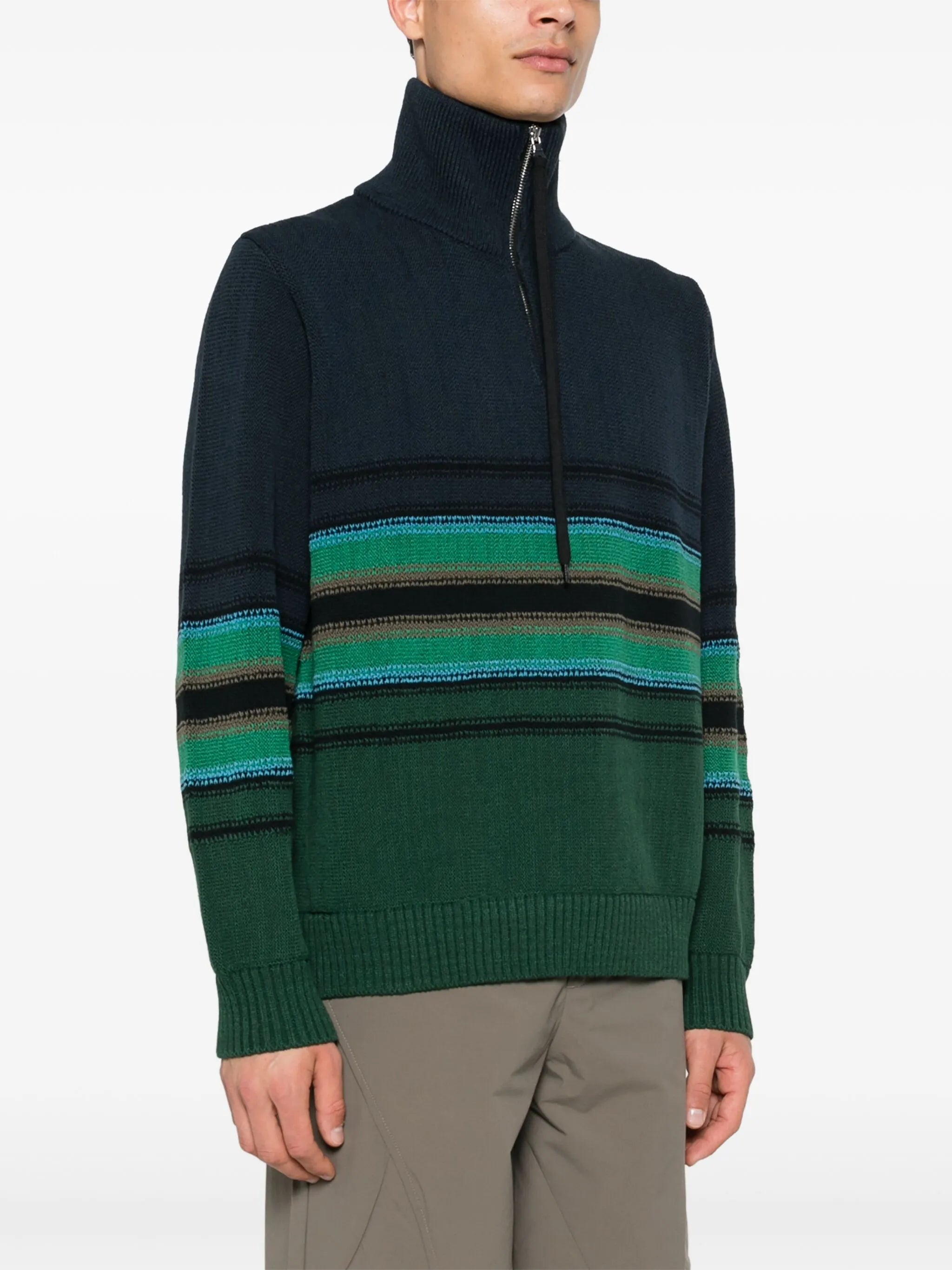 striped knitted sweater