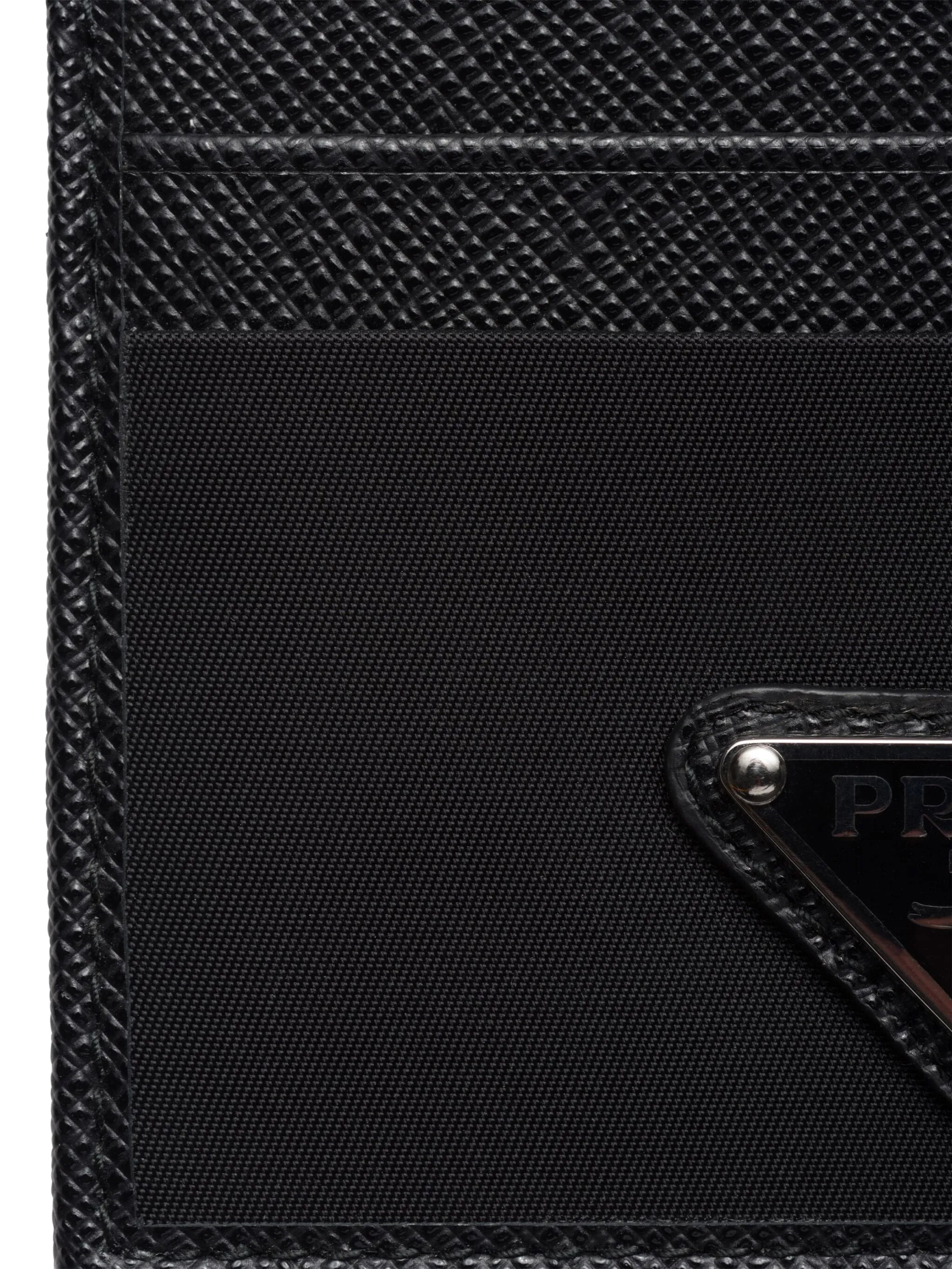 triangle-logo leather wallet