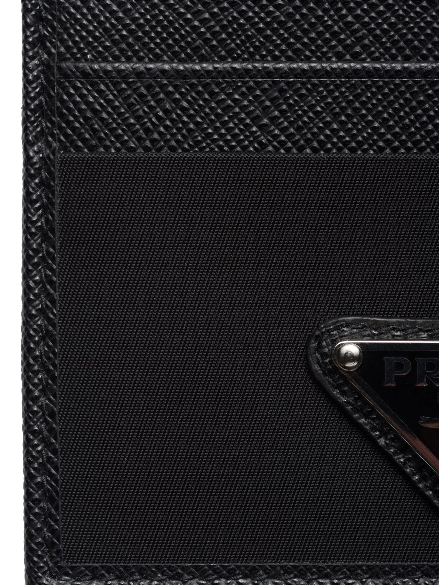 triangle-logo leather wallet