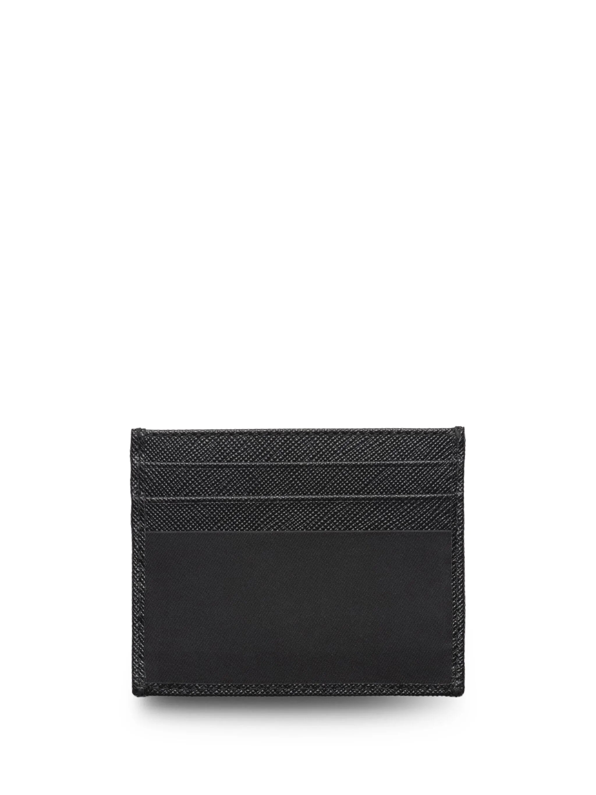 triangle-logo leather wallet