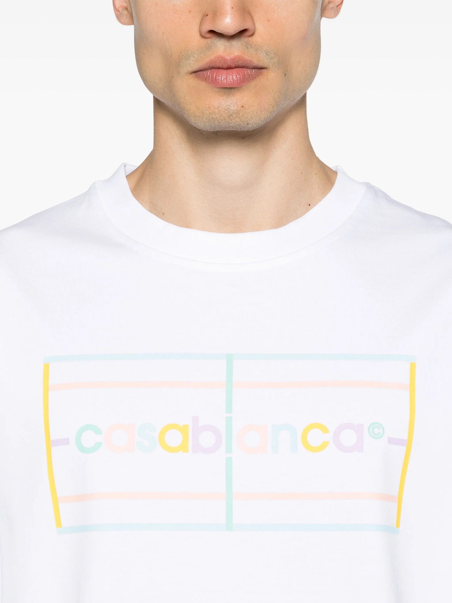 Pastel Court logo-print T-shirt