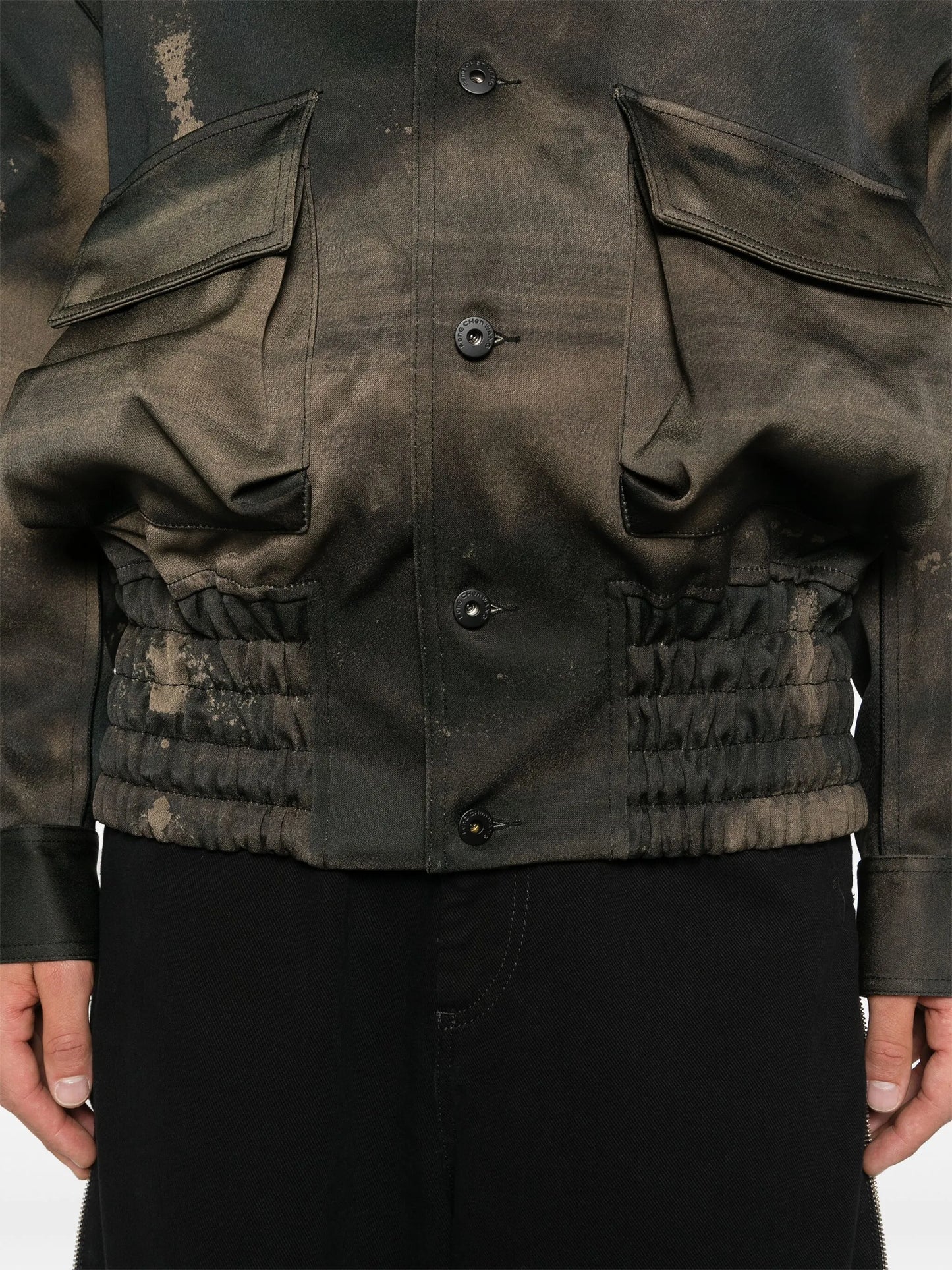 gradient-effect bomber jacket