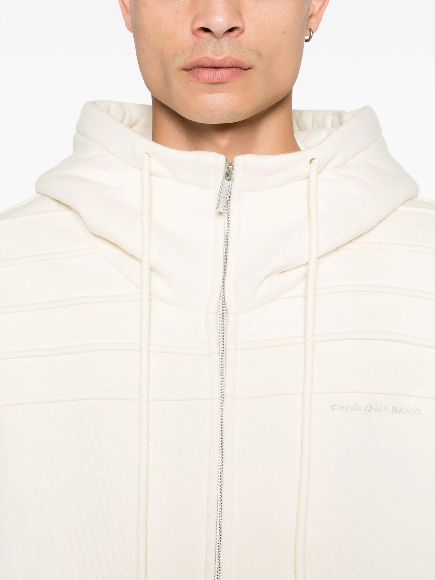 seam-detail hoodie