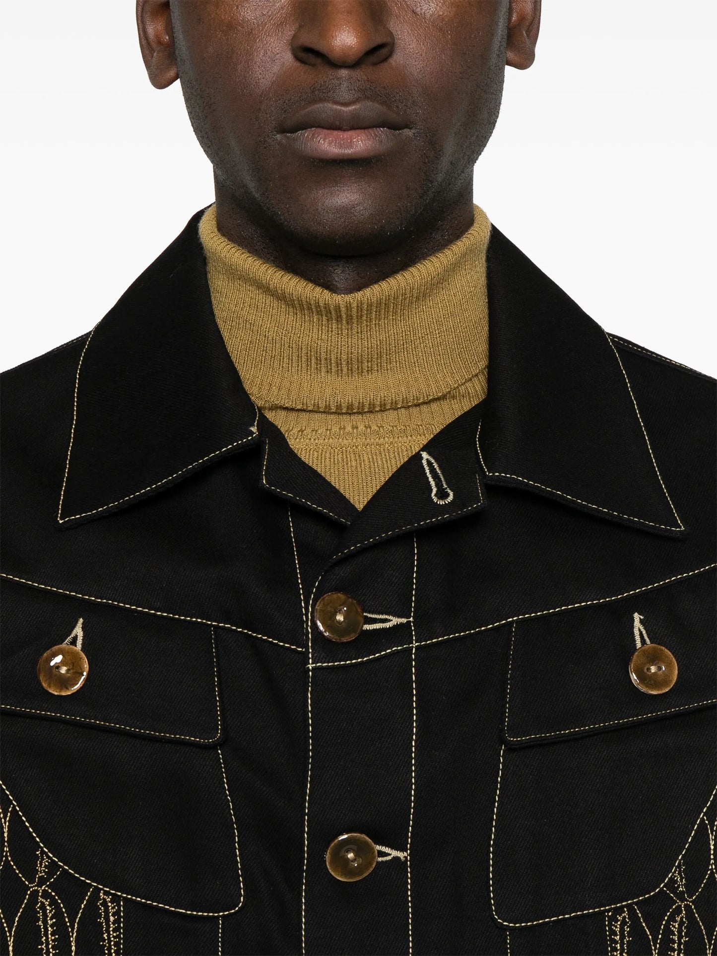 embroidered work jacket