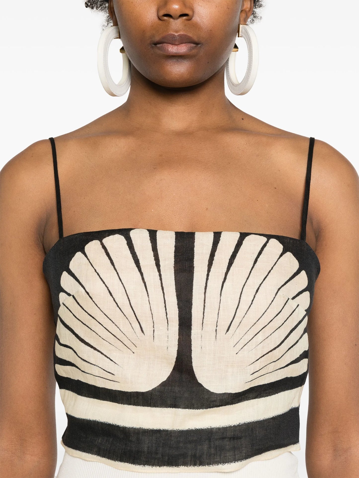 Tree Soul linen crop top