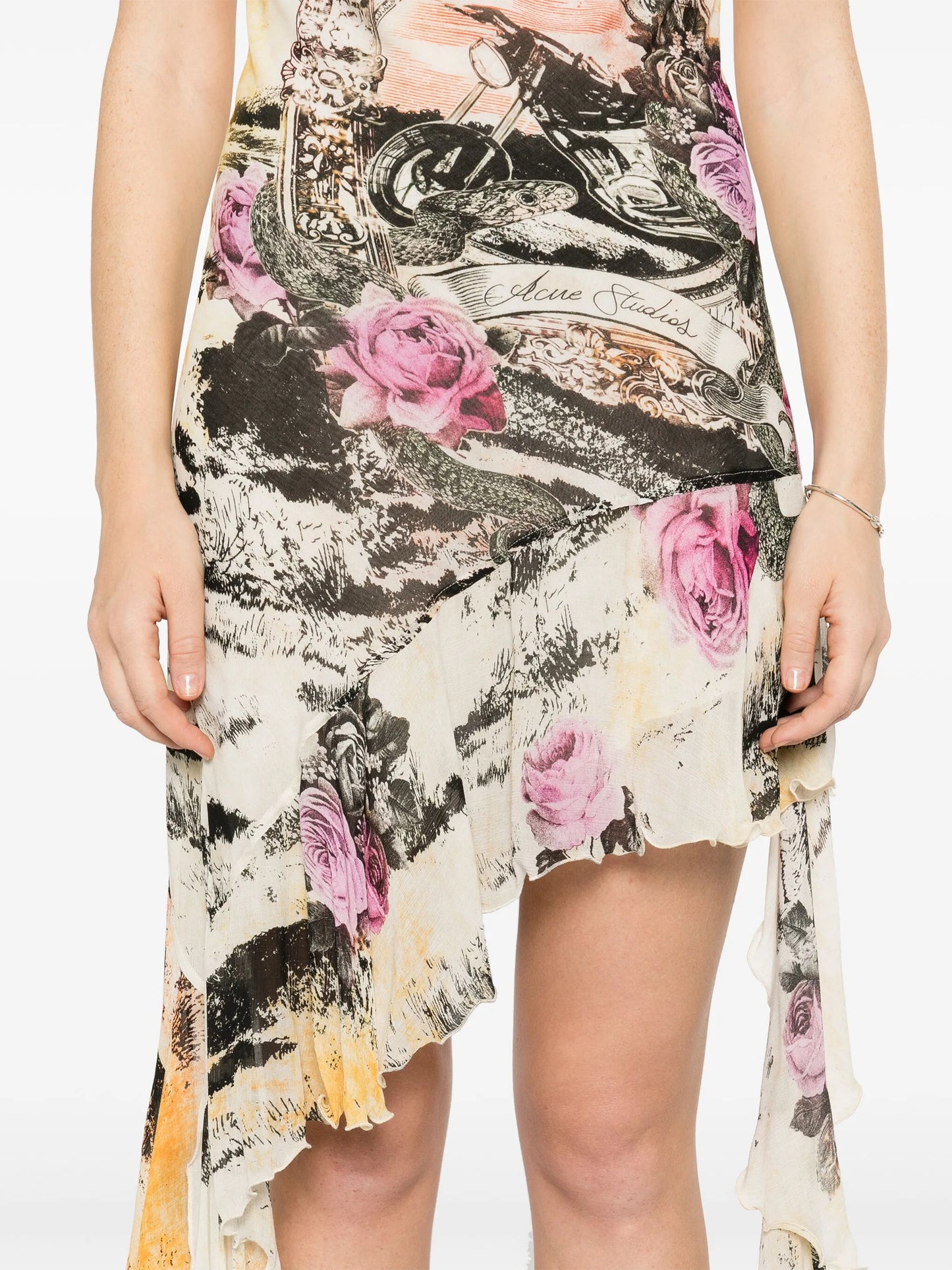 printed strap dress