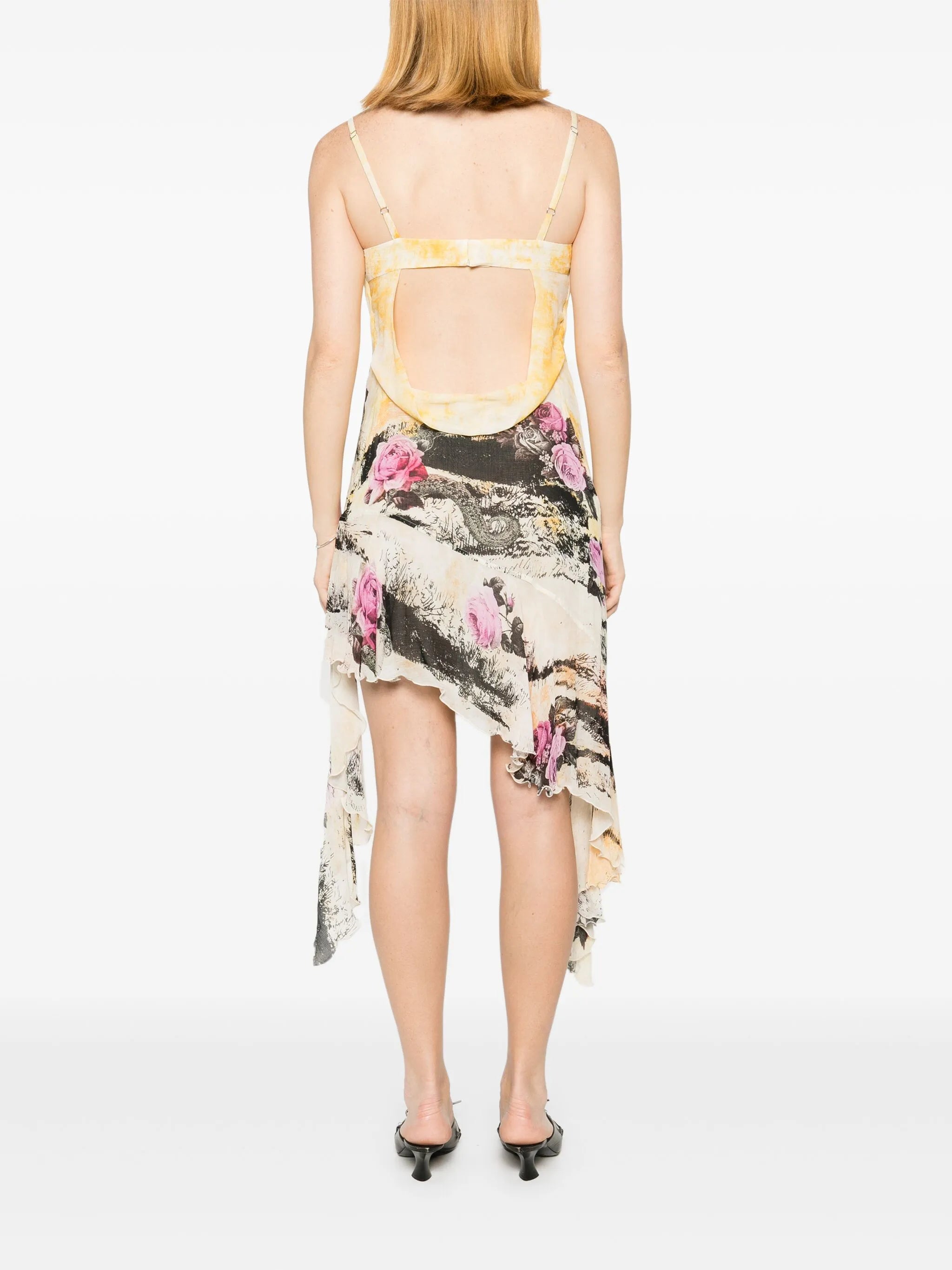 printed strap dress