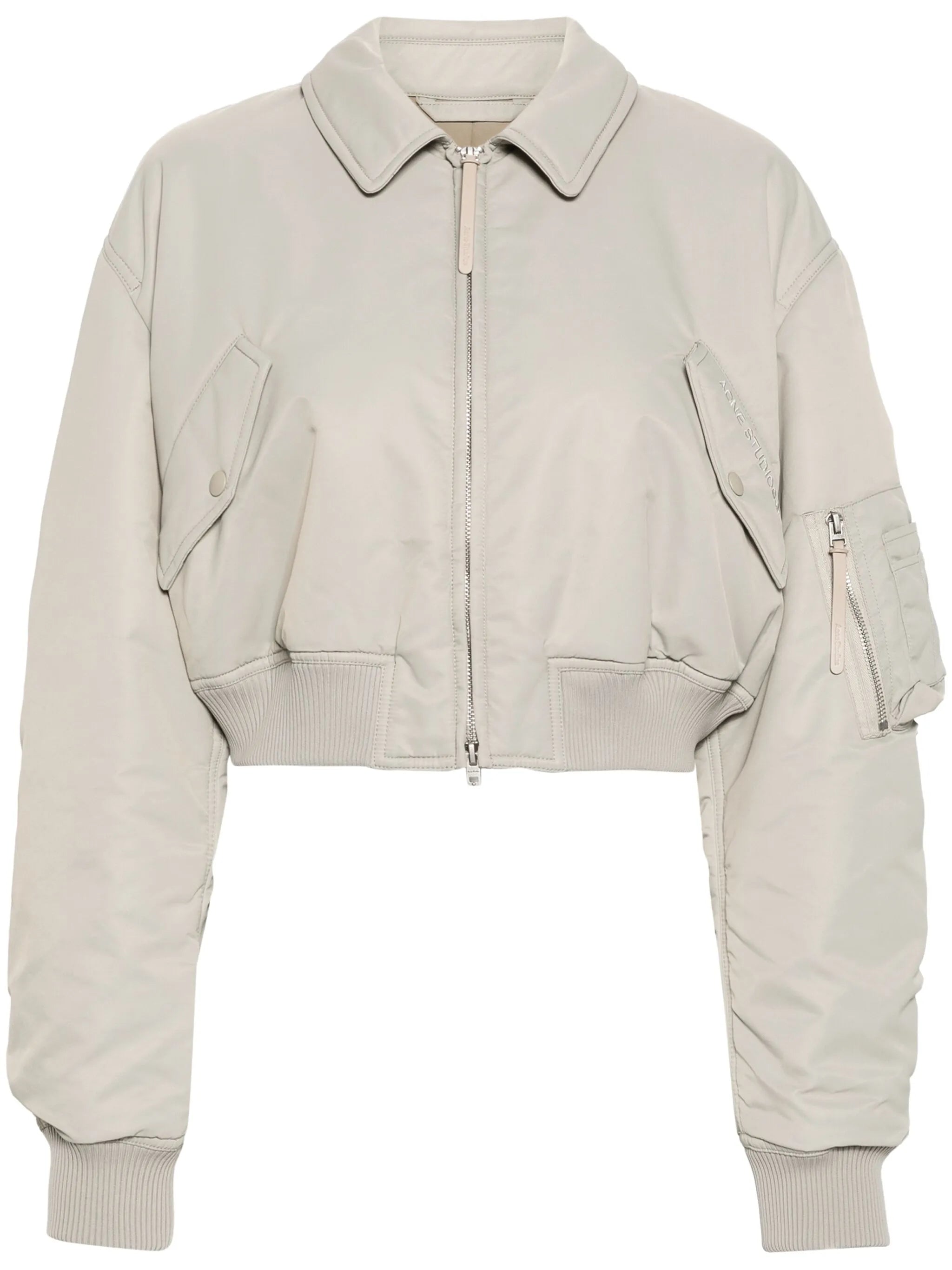 cropped padded bomber jacket