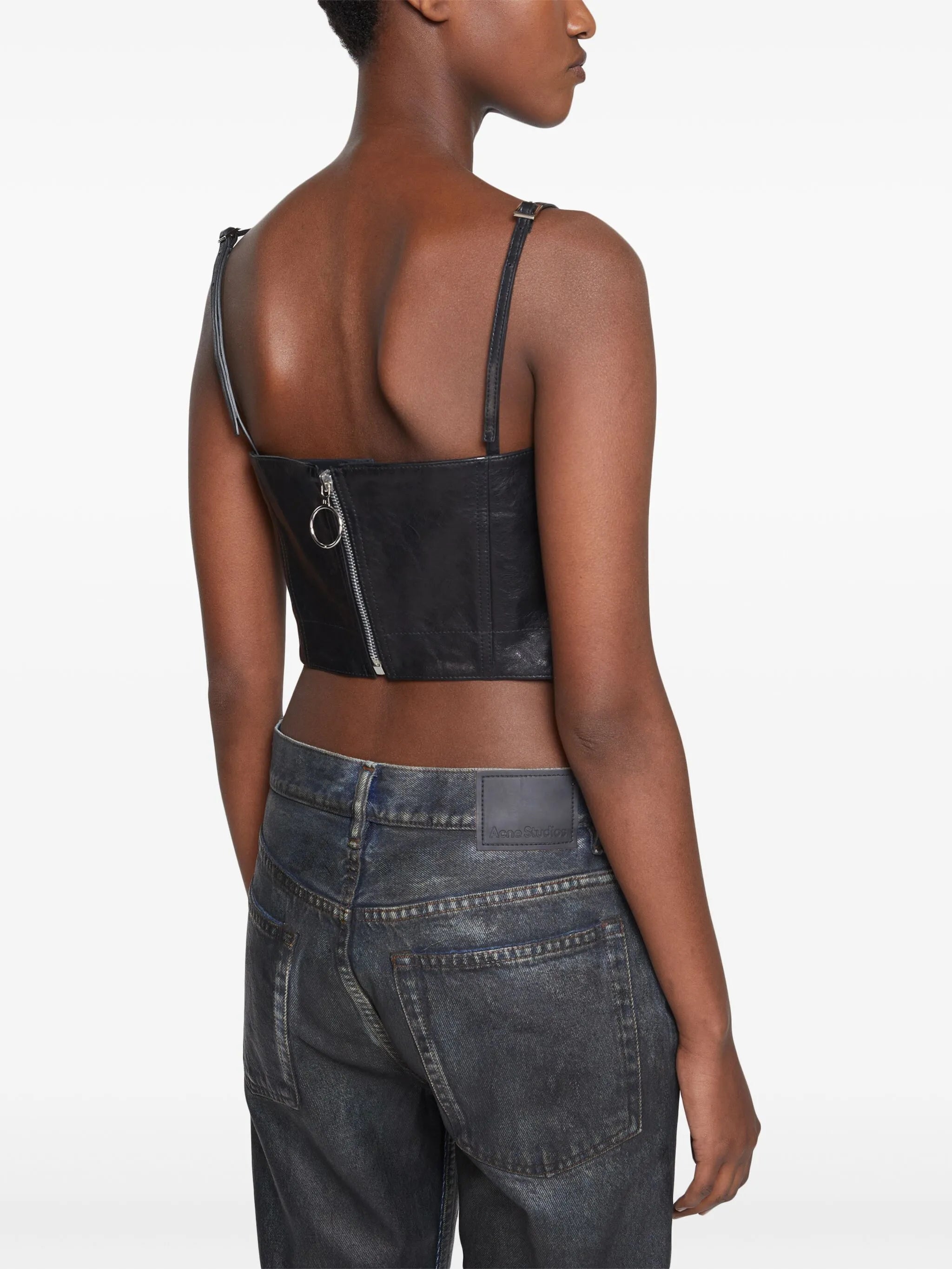 leather crop top