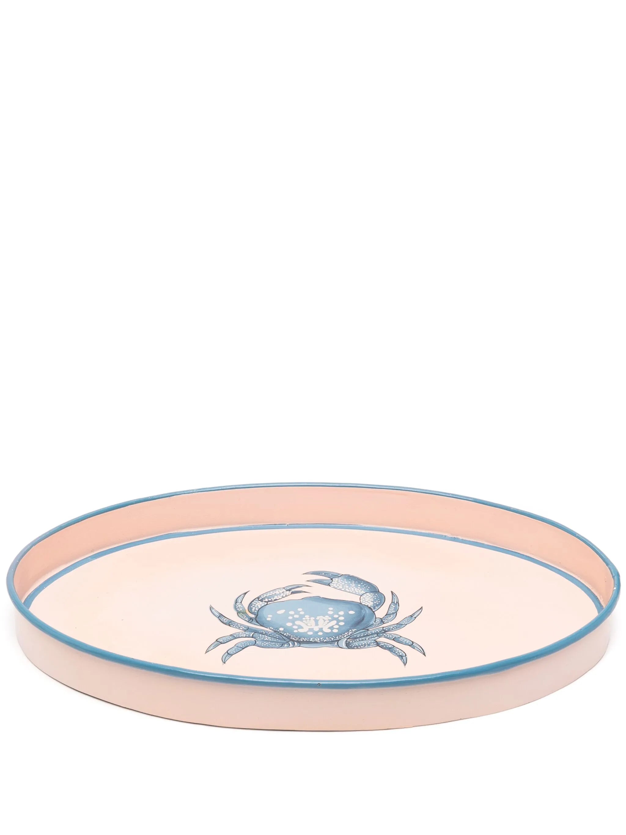 crab hand-painted tray (32cm x 20cm)