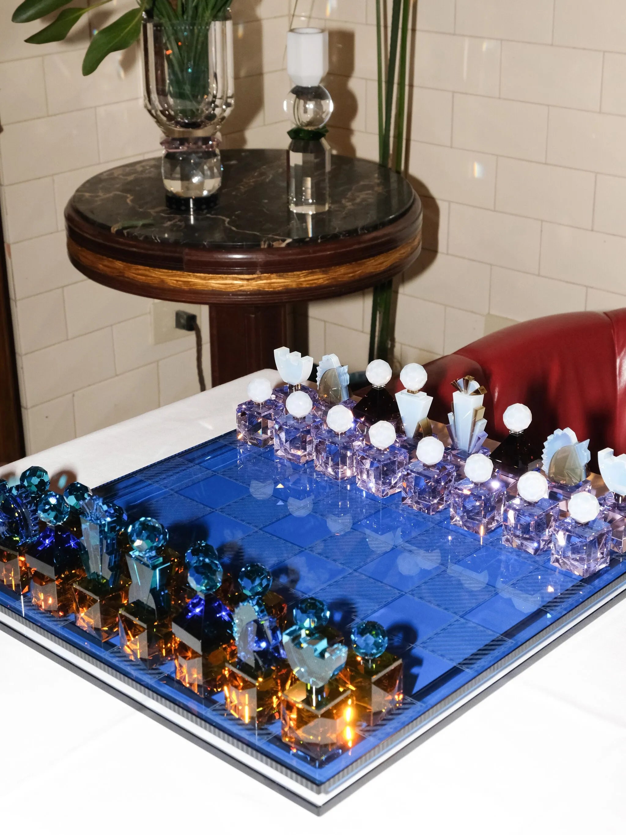 crystal chess set