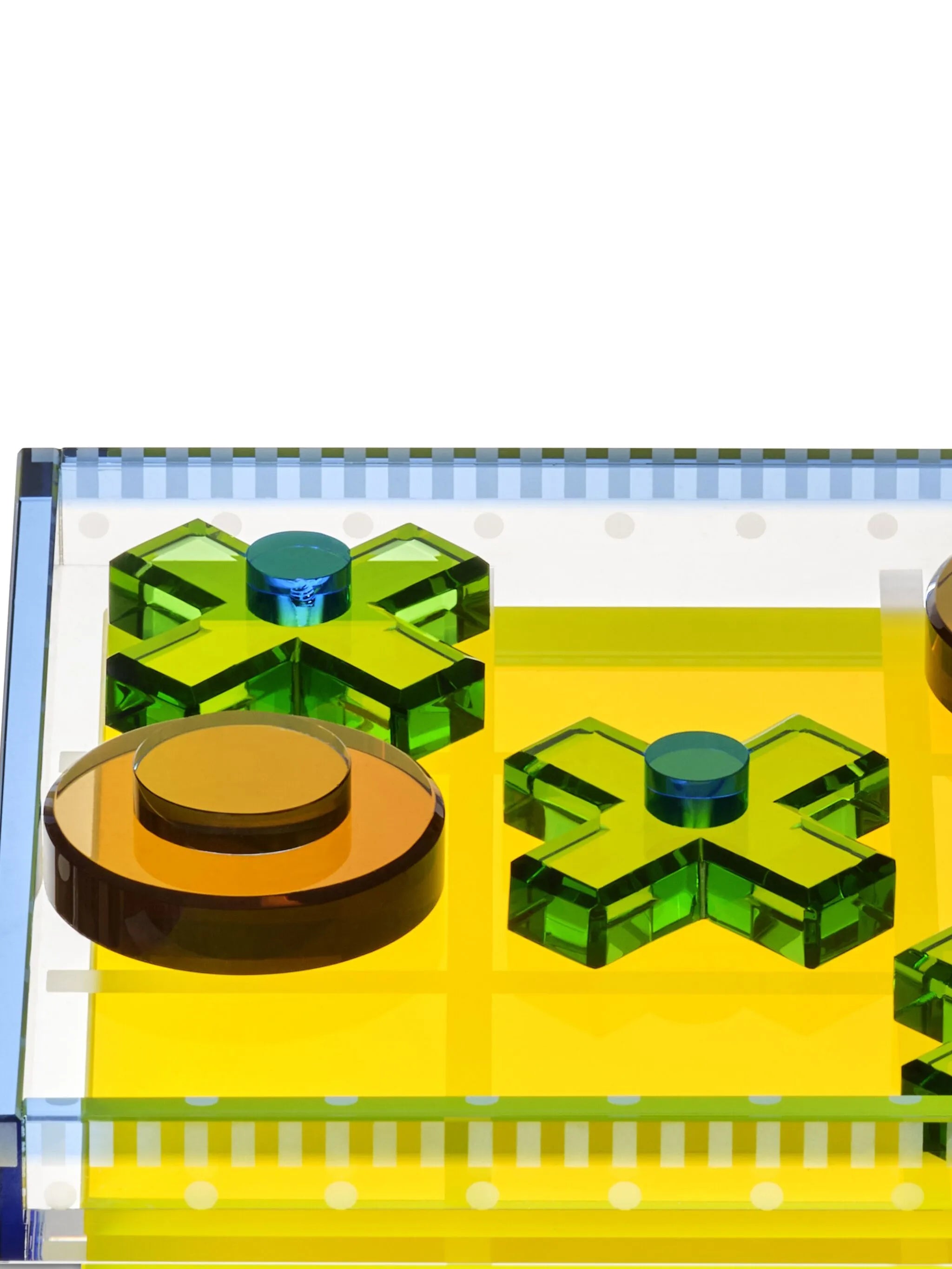 crystal tic-tac-toe set