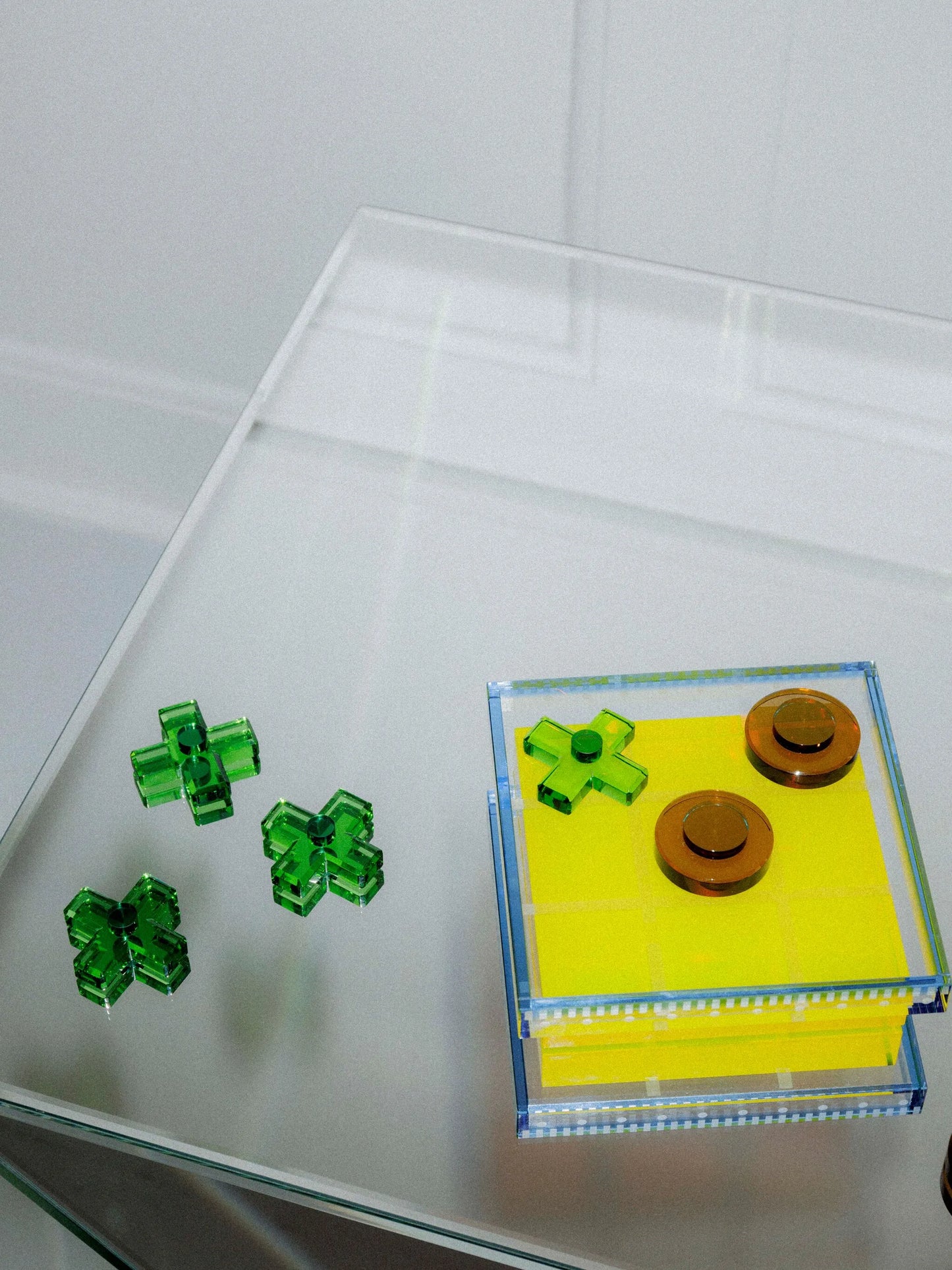 crystal tic-tac-toe set