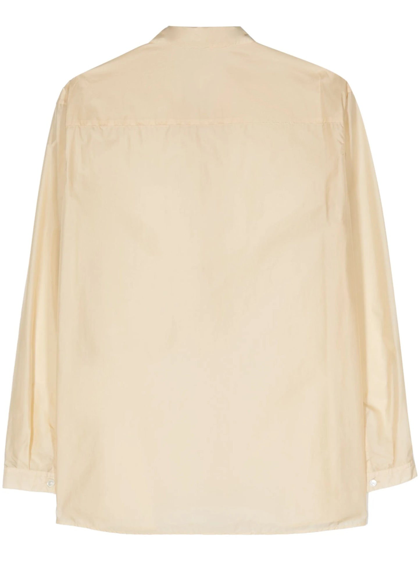 zip-up semi-sheer shirt