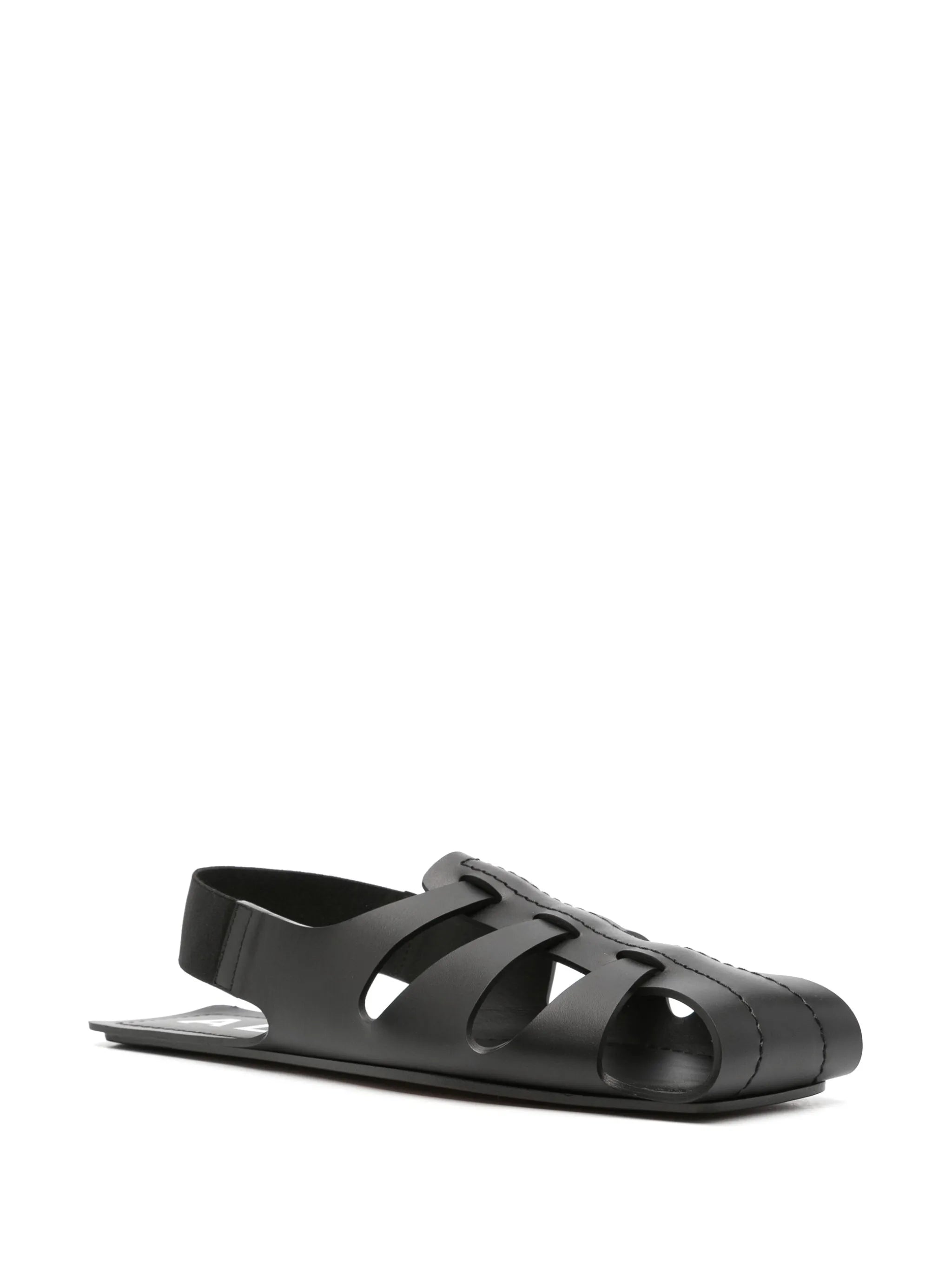 caged-design flat sandals