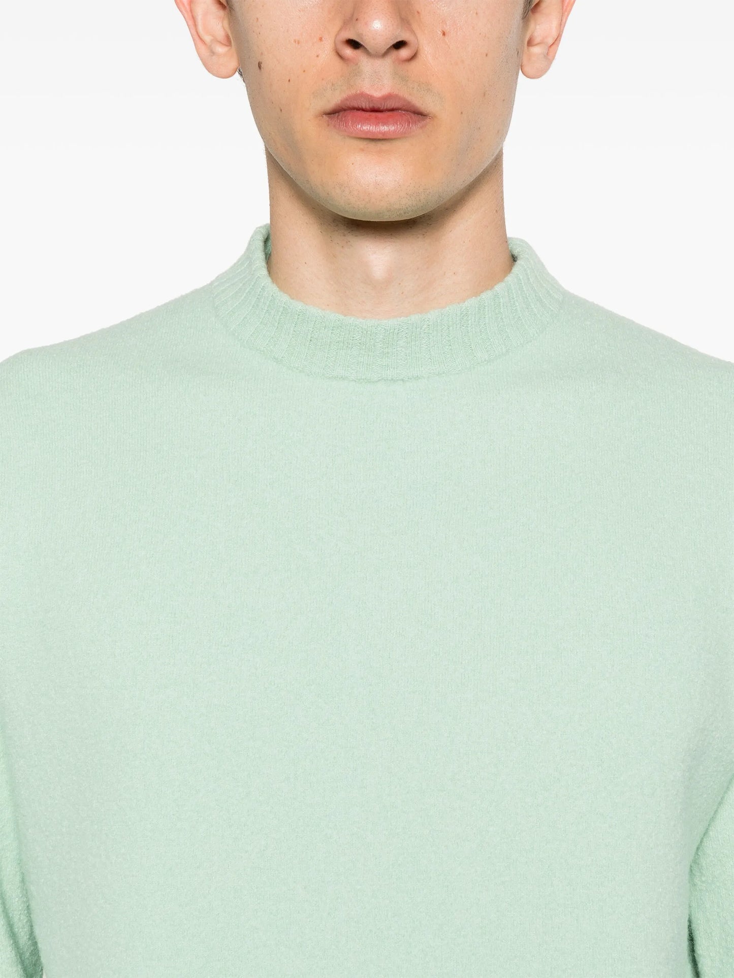 ribbed-trim wool jumper